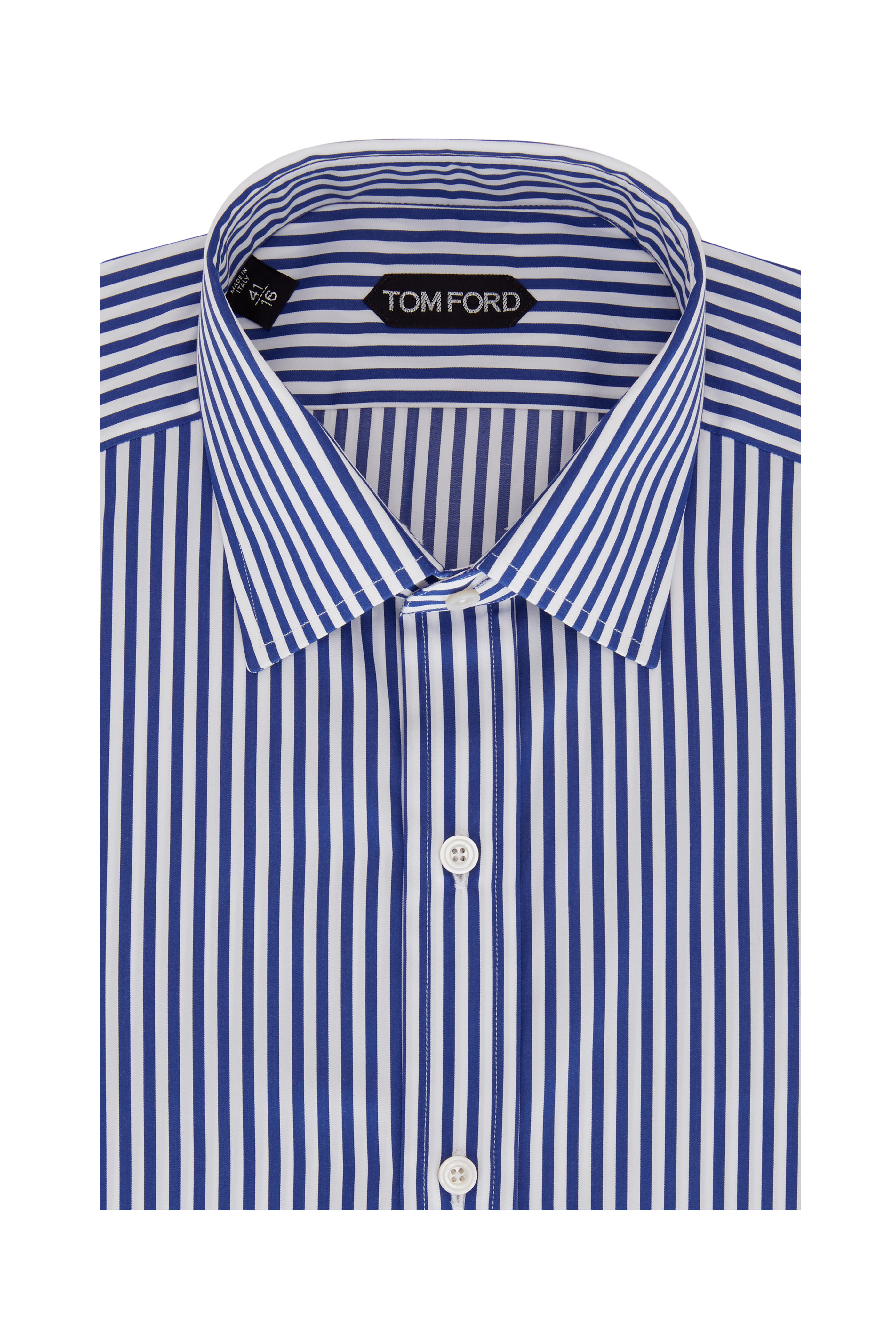 blue striped dress shirt
