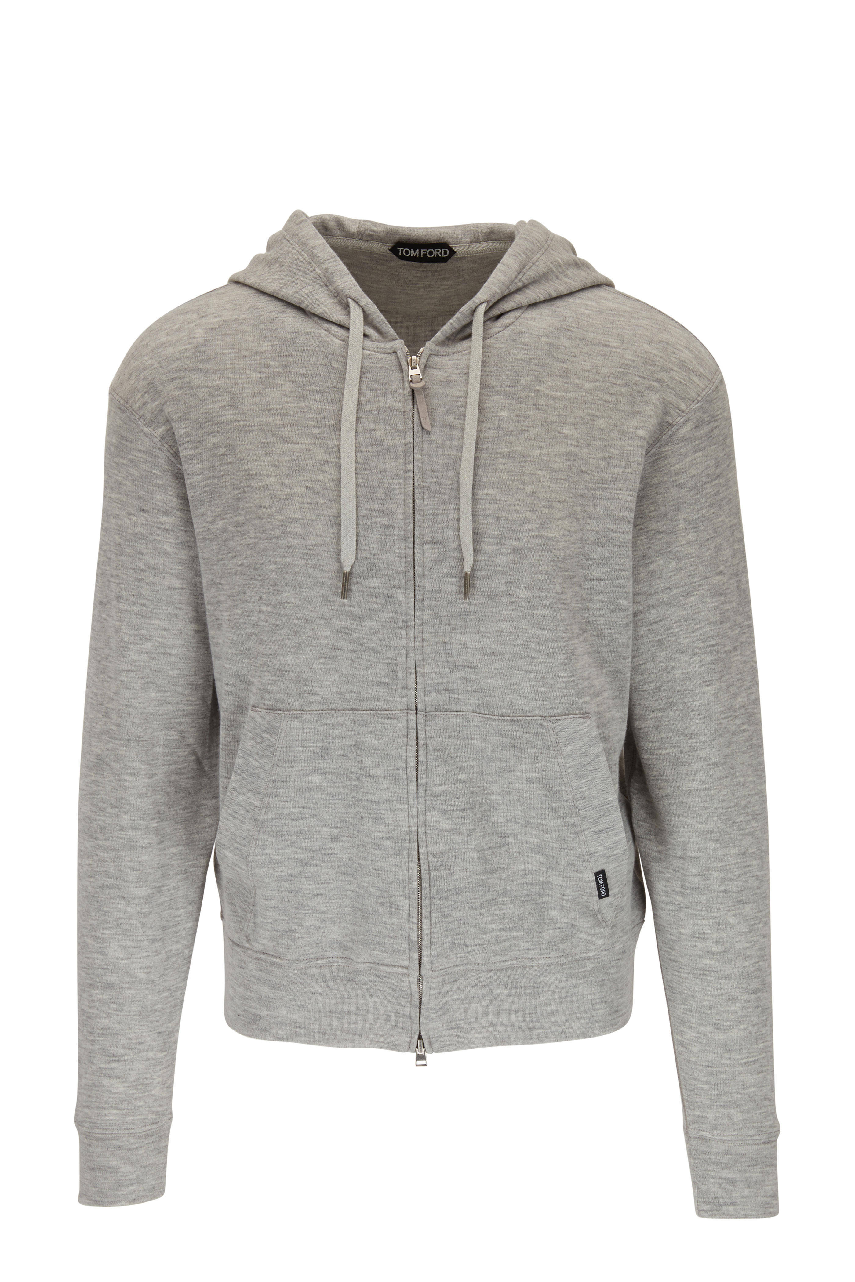 gray cashmere hoodie