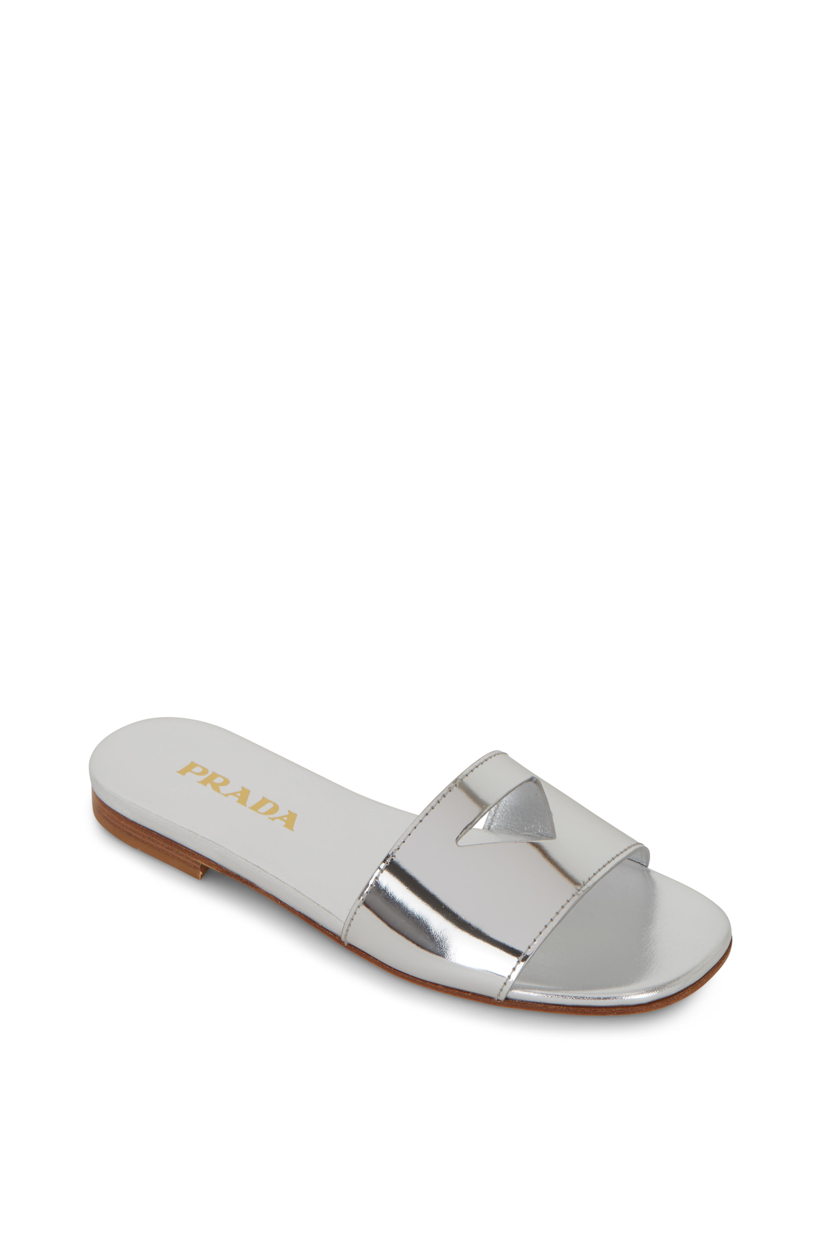 prada silver sandals