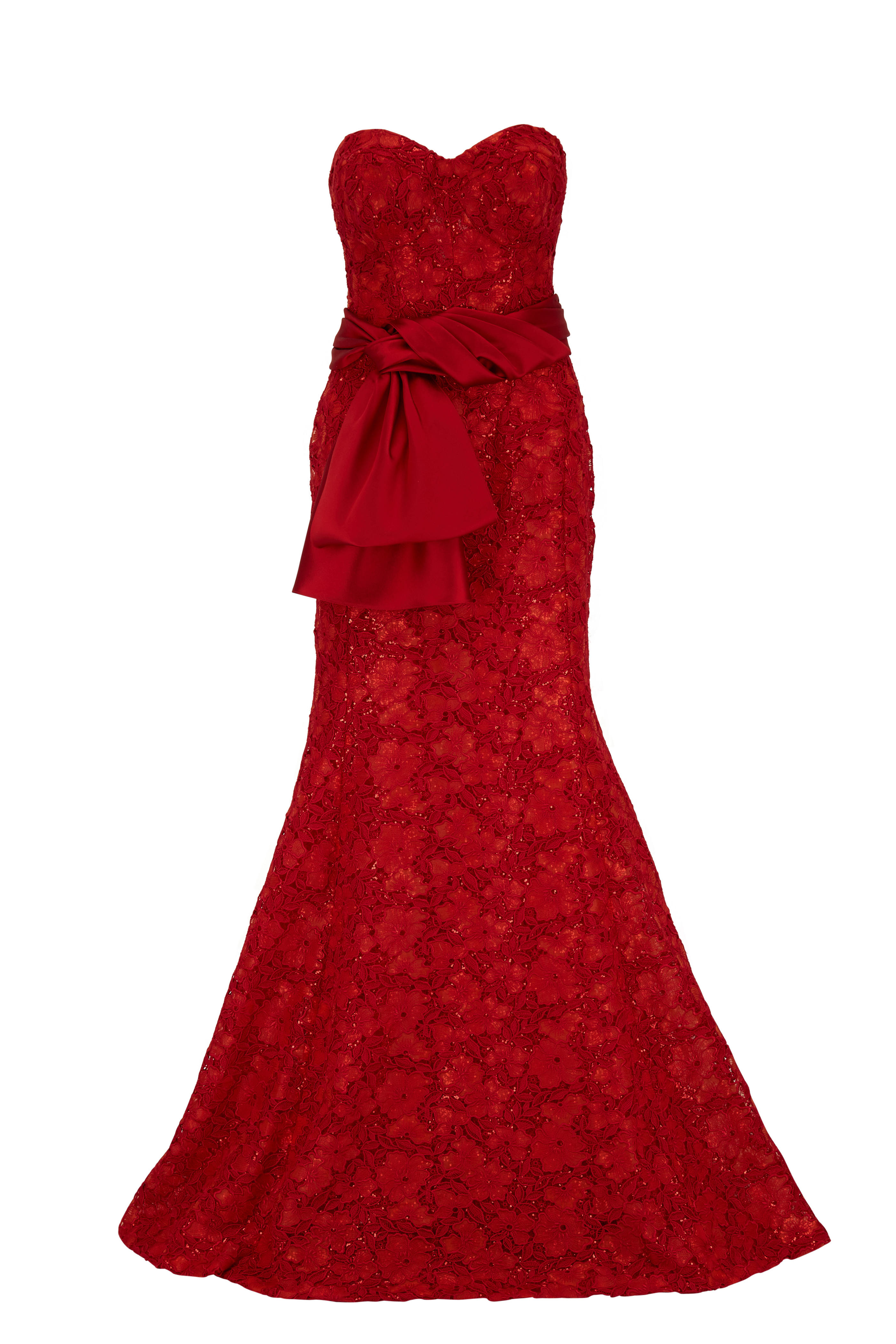 red trumpet gown