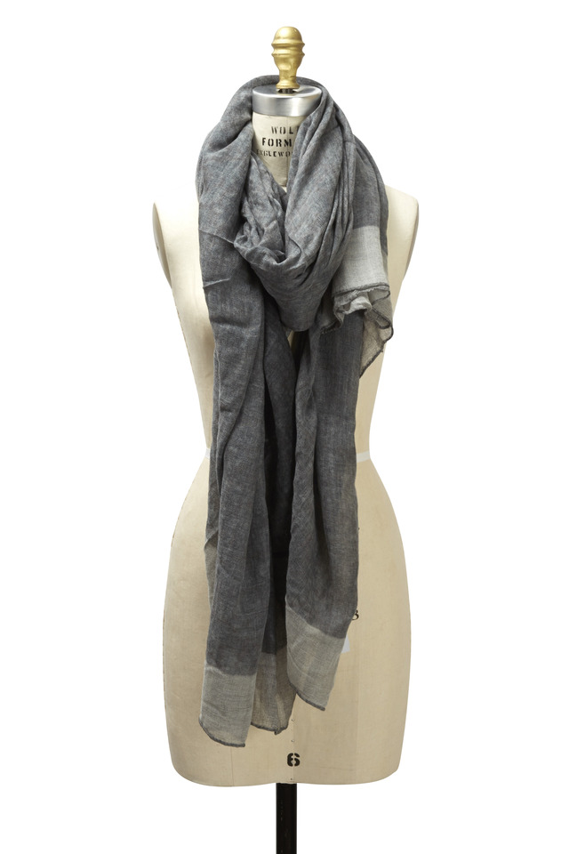Fern Cashmere Cloud Floral Print Scarf