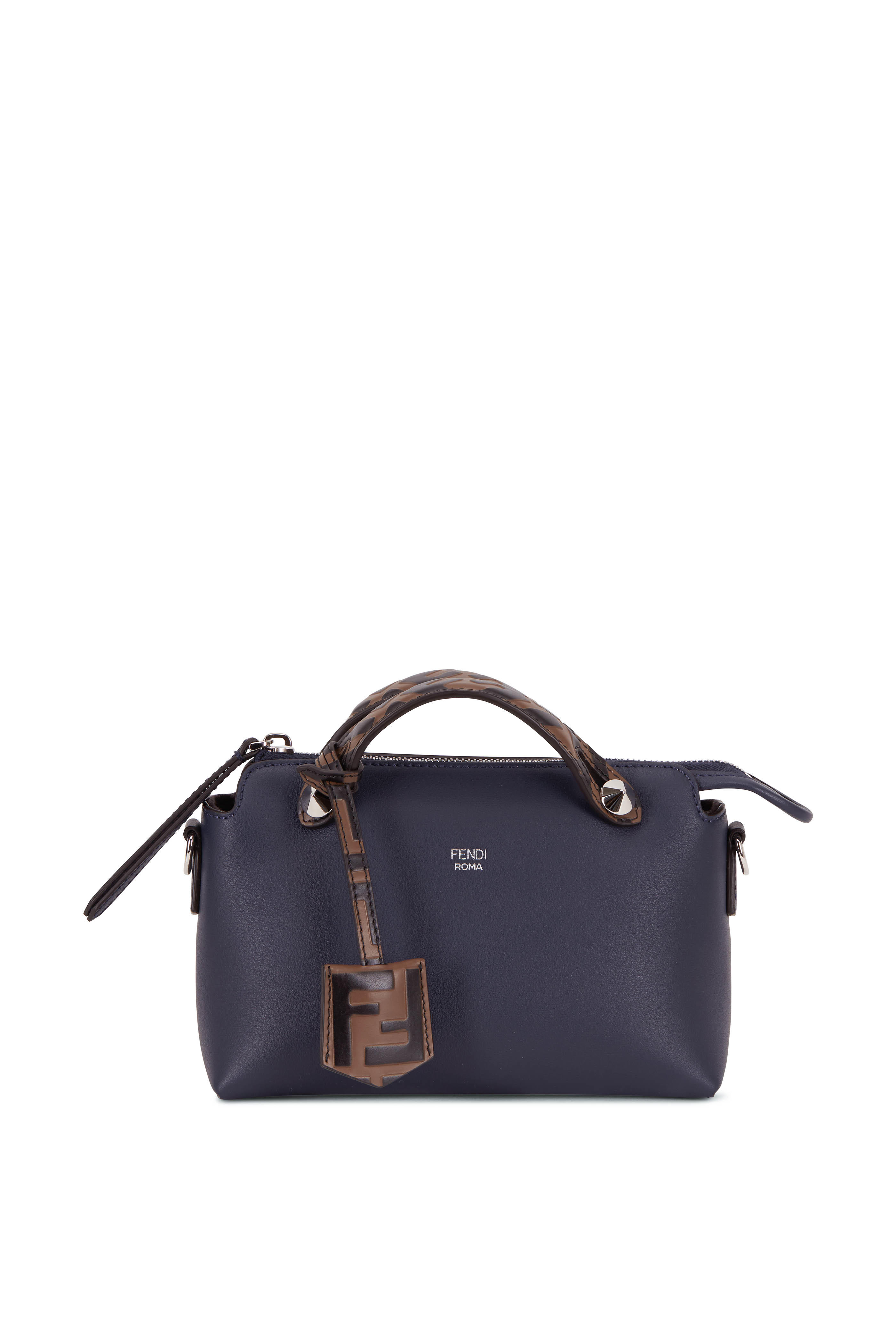 By The Way Navy Blue Leather Mini 