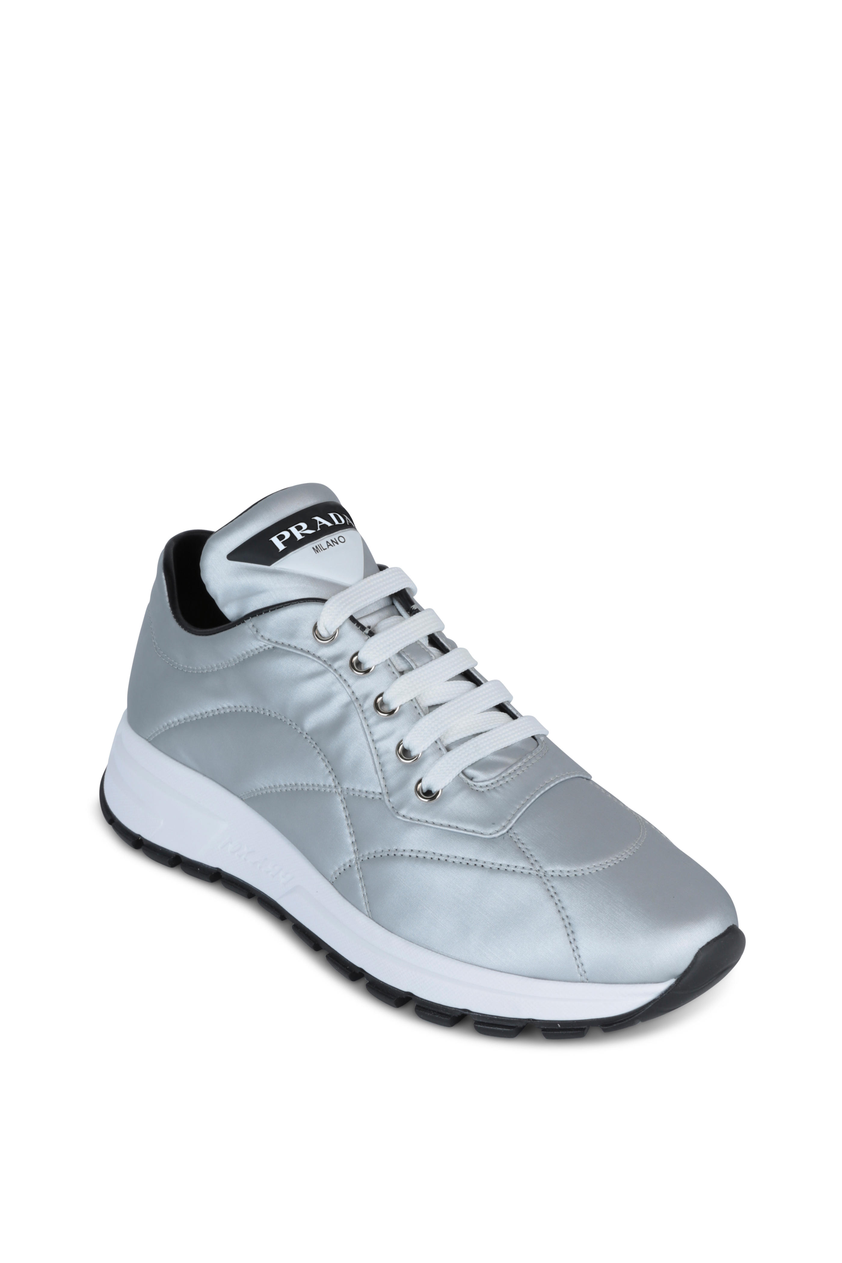 prada silver sneakers