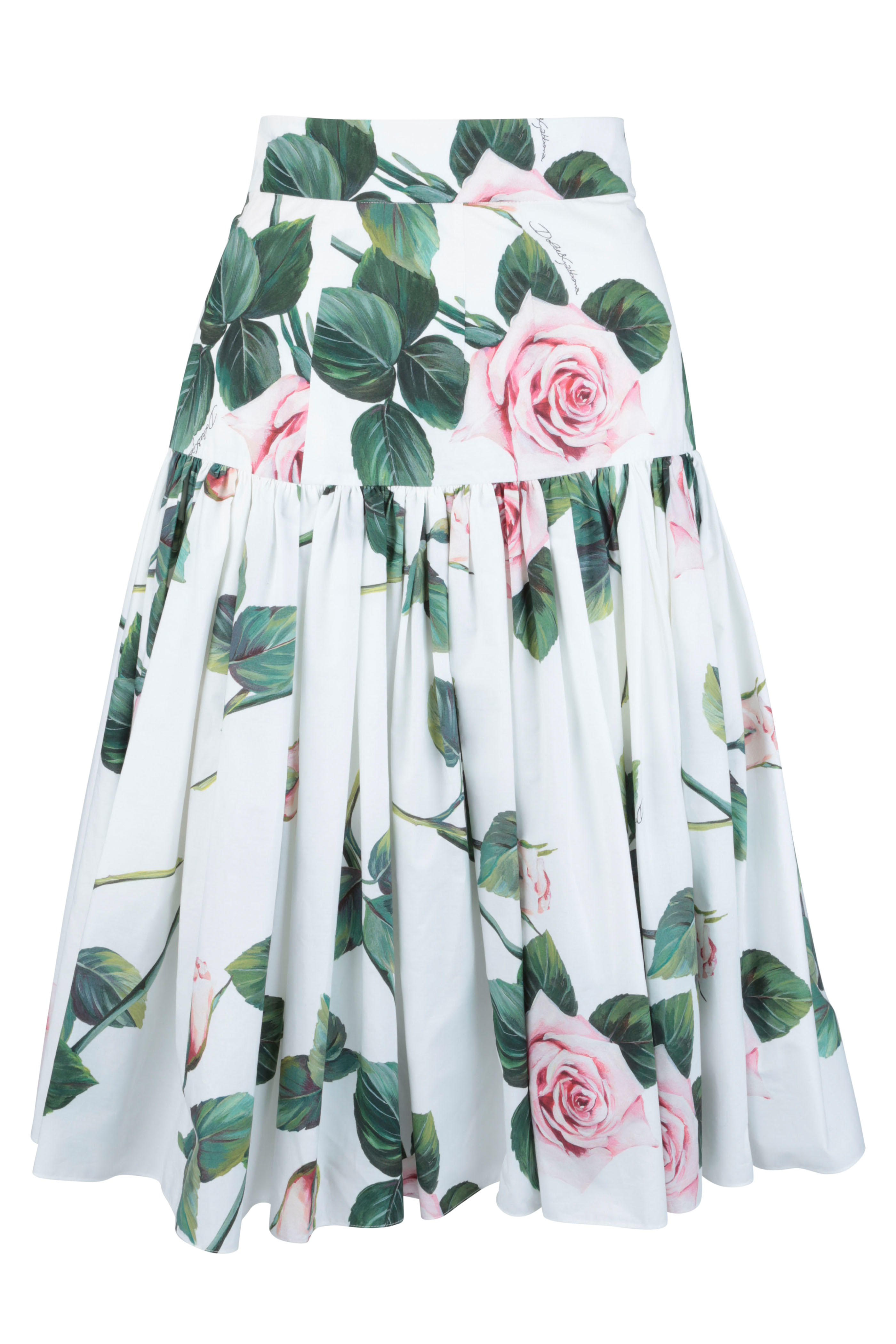 floral pleated skirt outfit