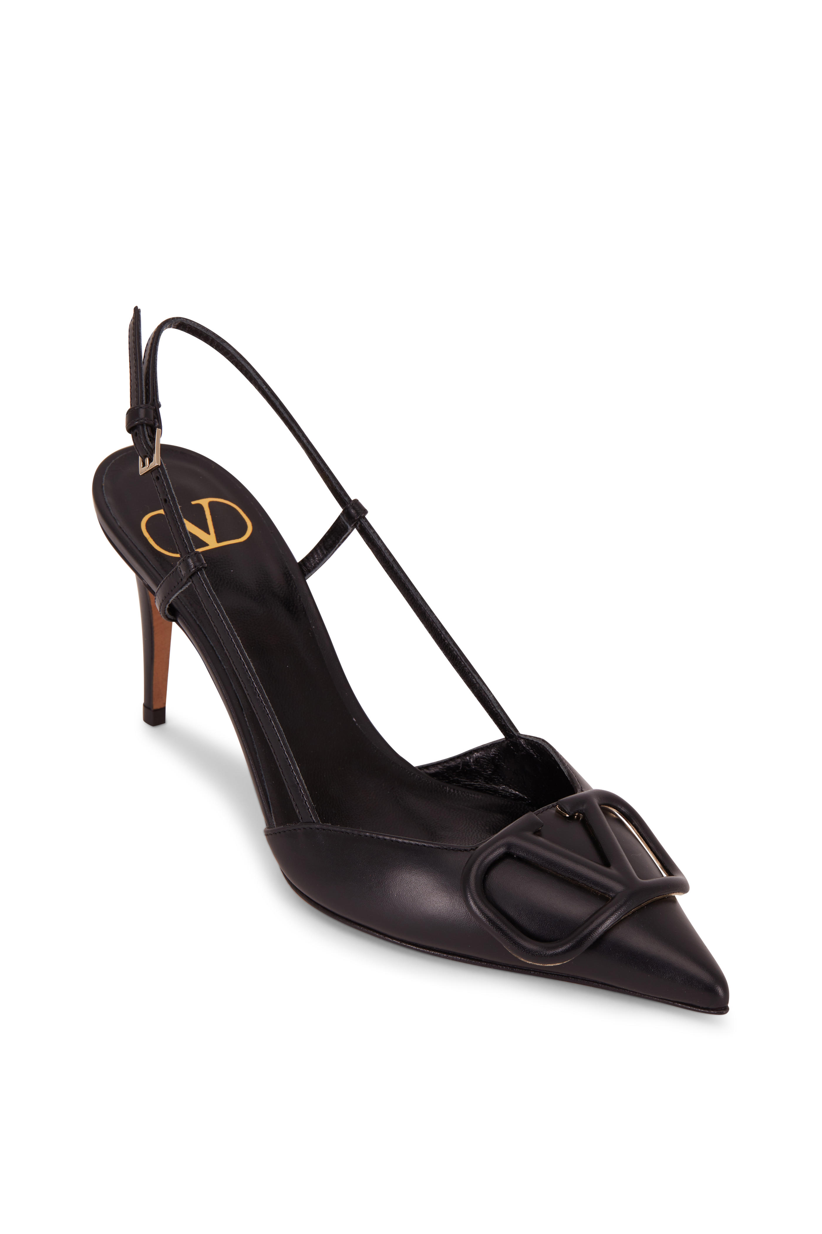 black leather valentino shoes
