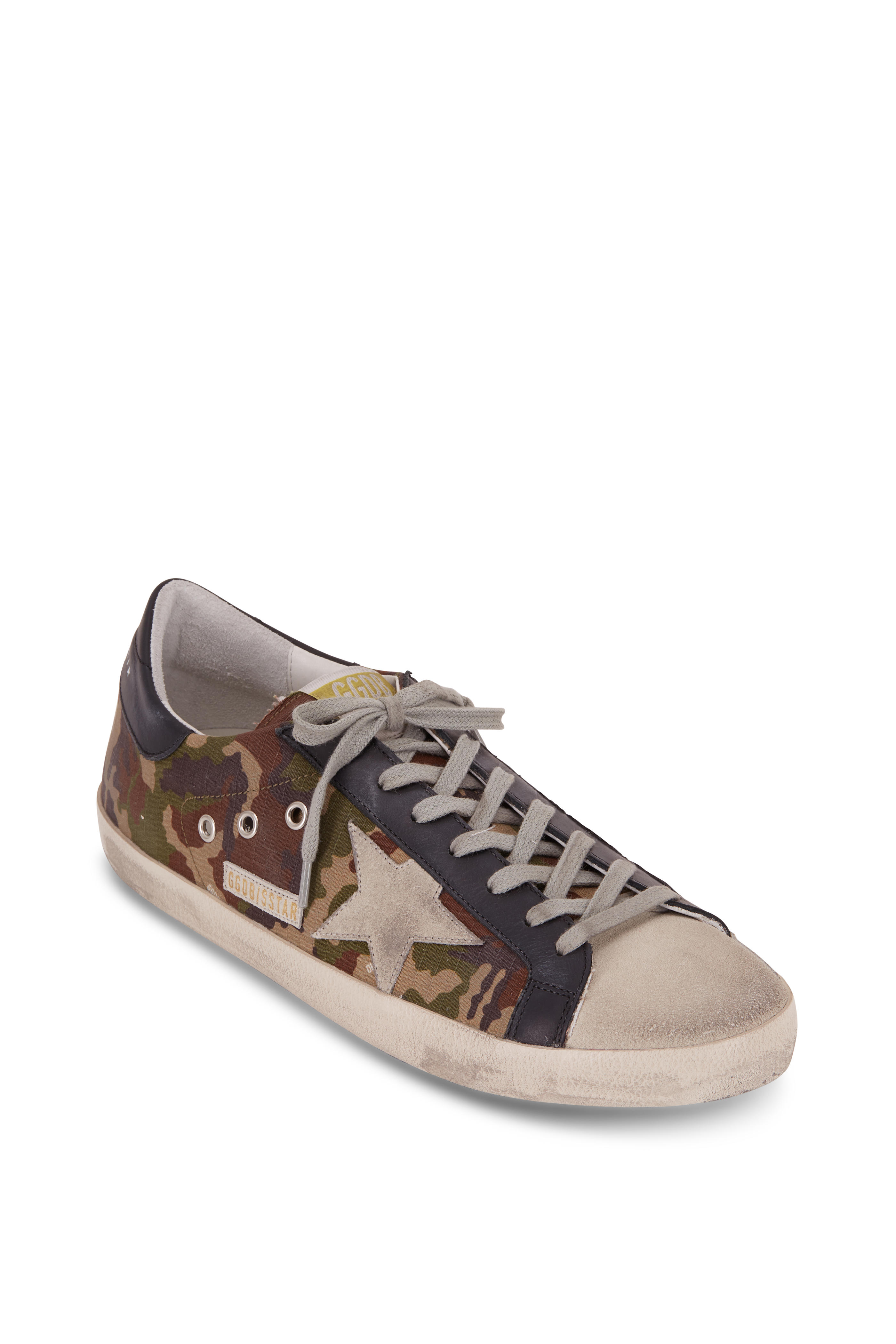 golden goose superstar camouflage canvas sneakers