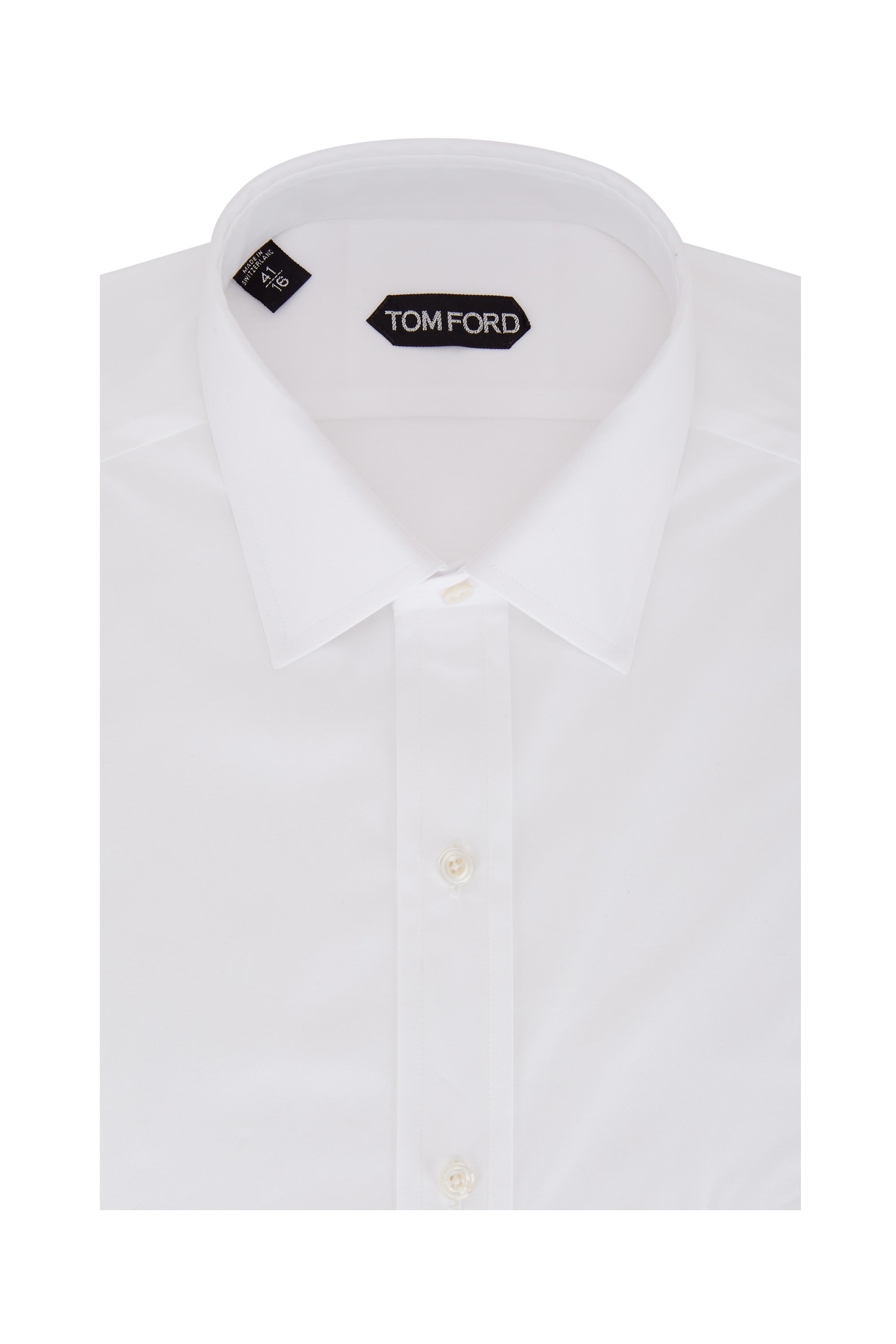 white poplin dress shirt