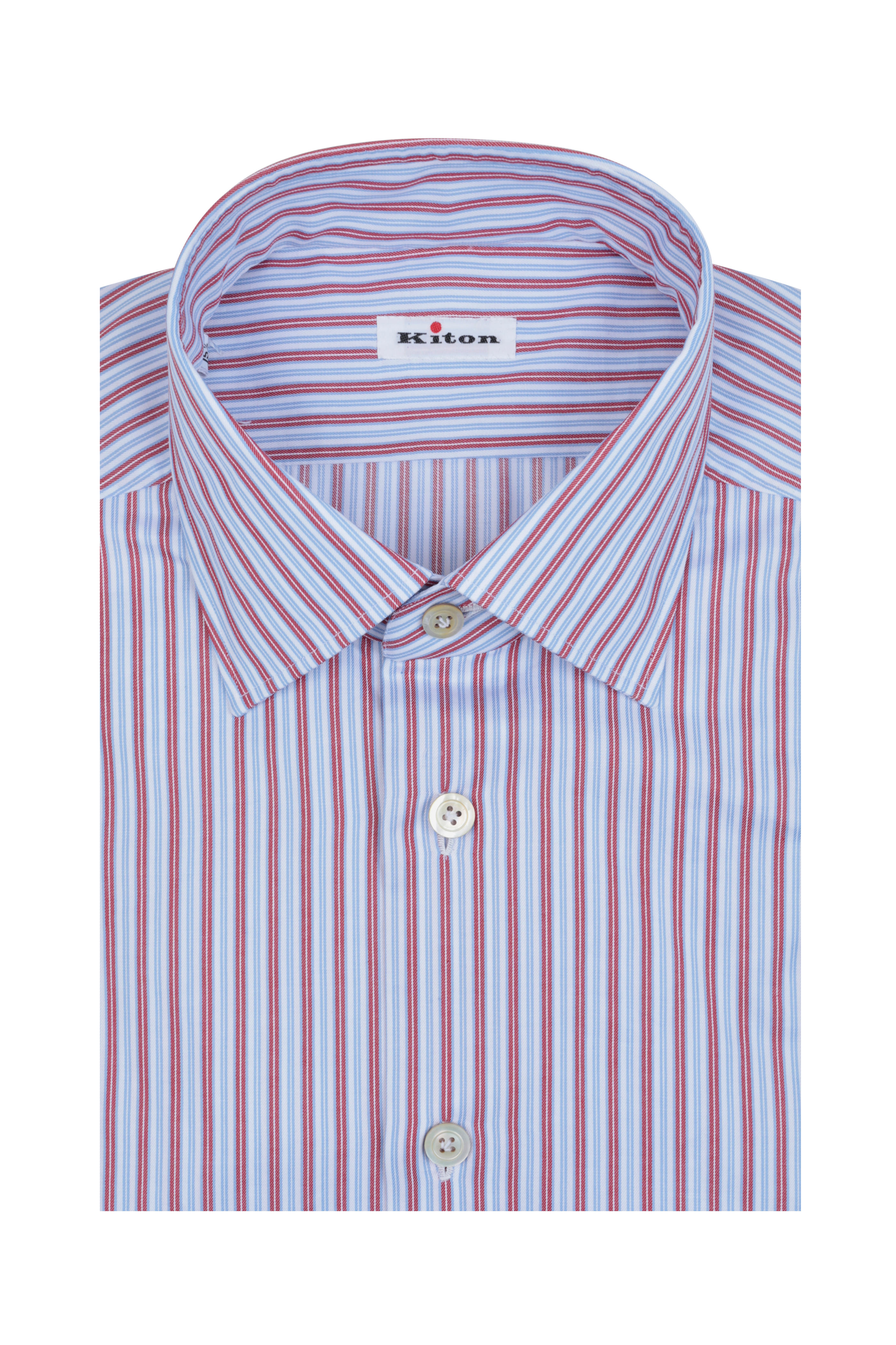 red and white striped dress shirt