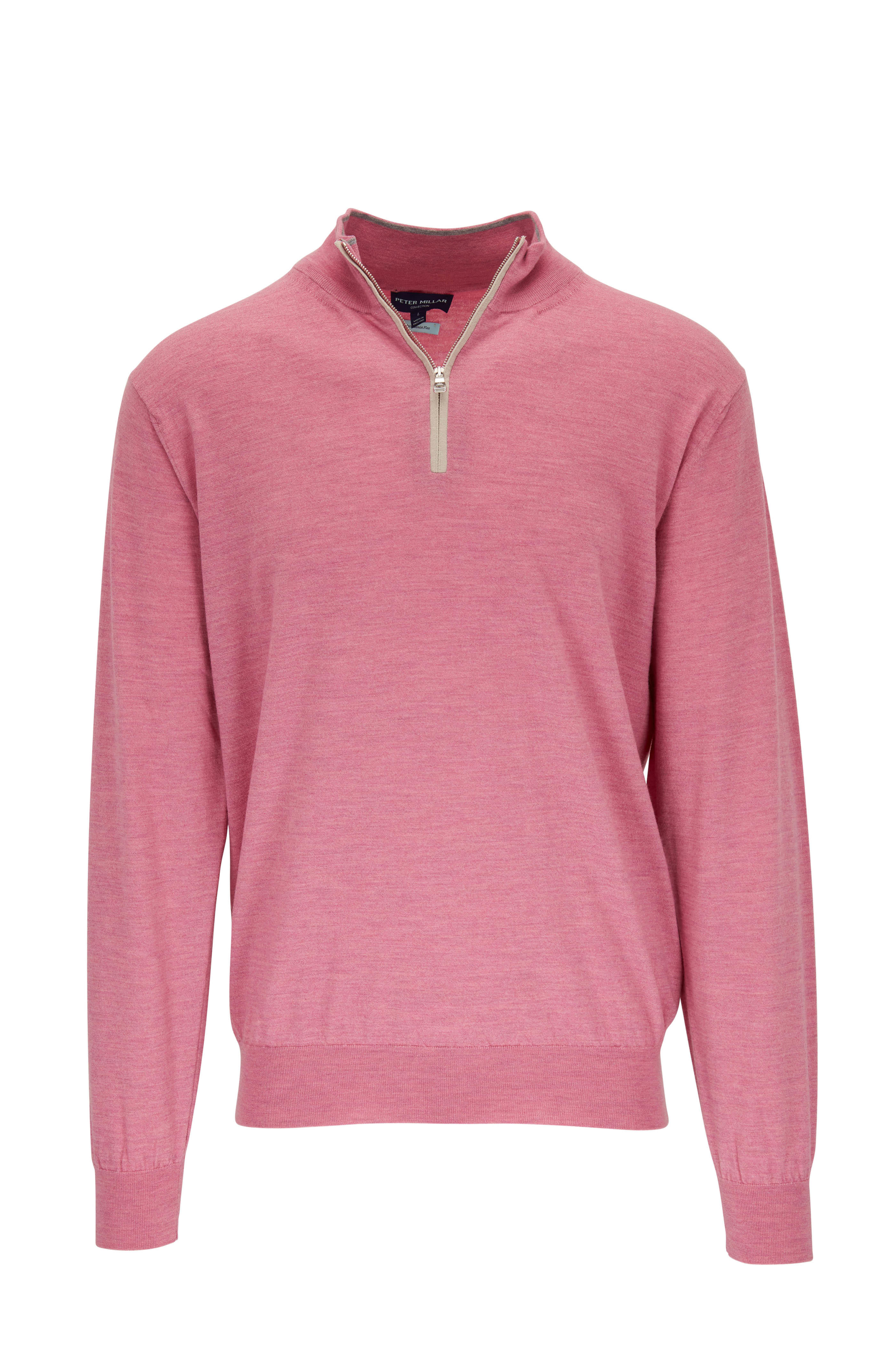 pink quarter zip pullover