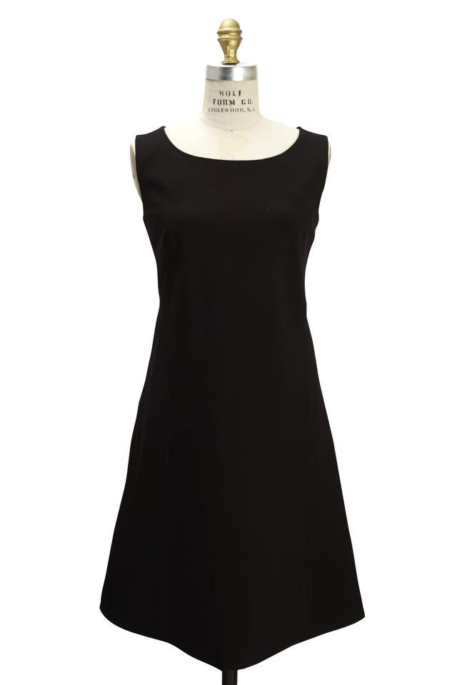 Black Sleeveless Jersey Dress
