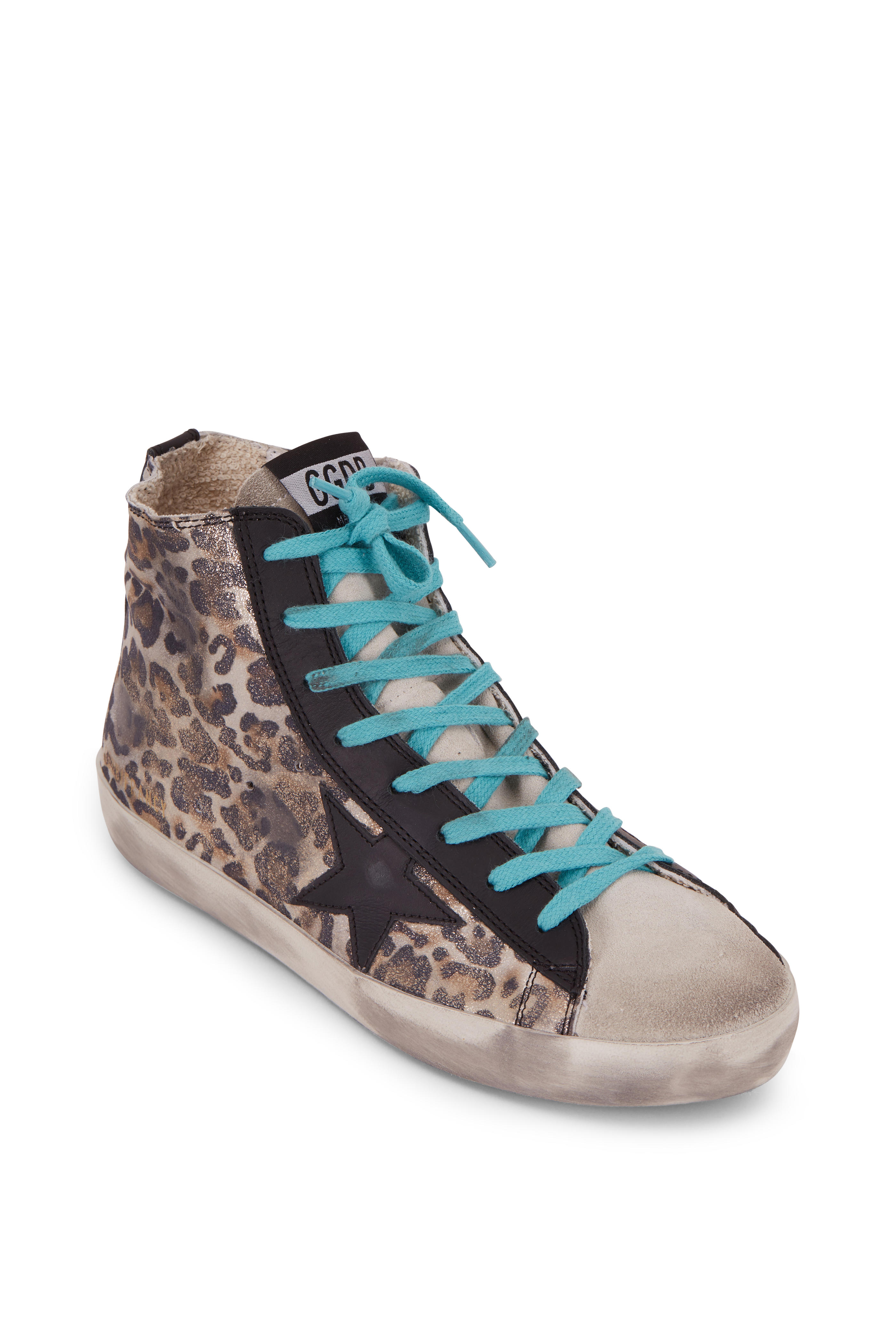 leopard print high top sneakers