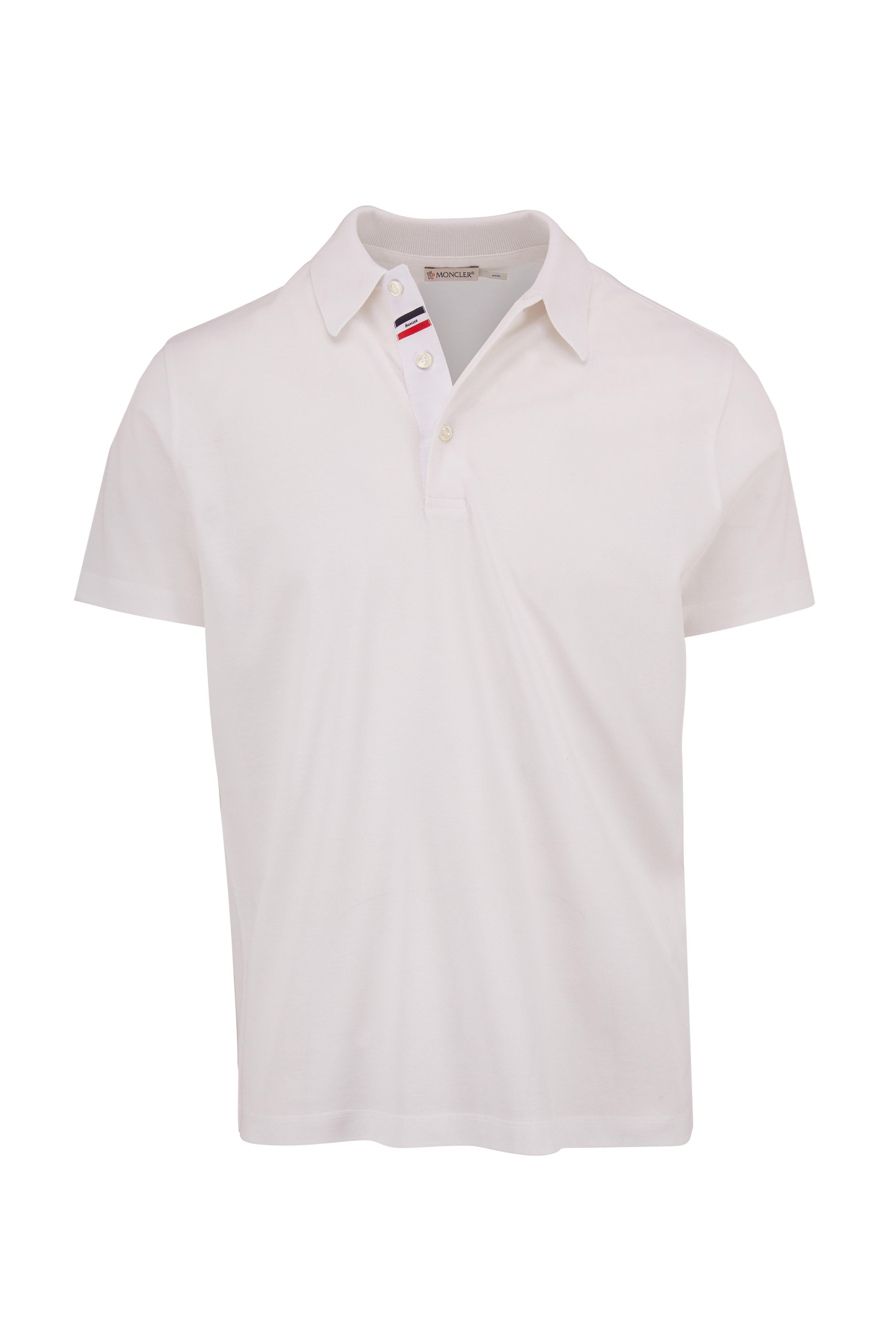 moncler white polo