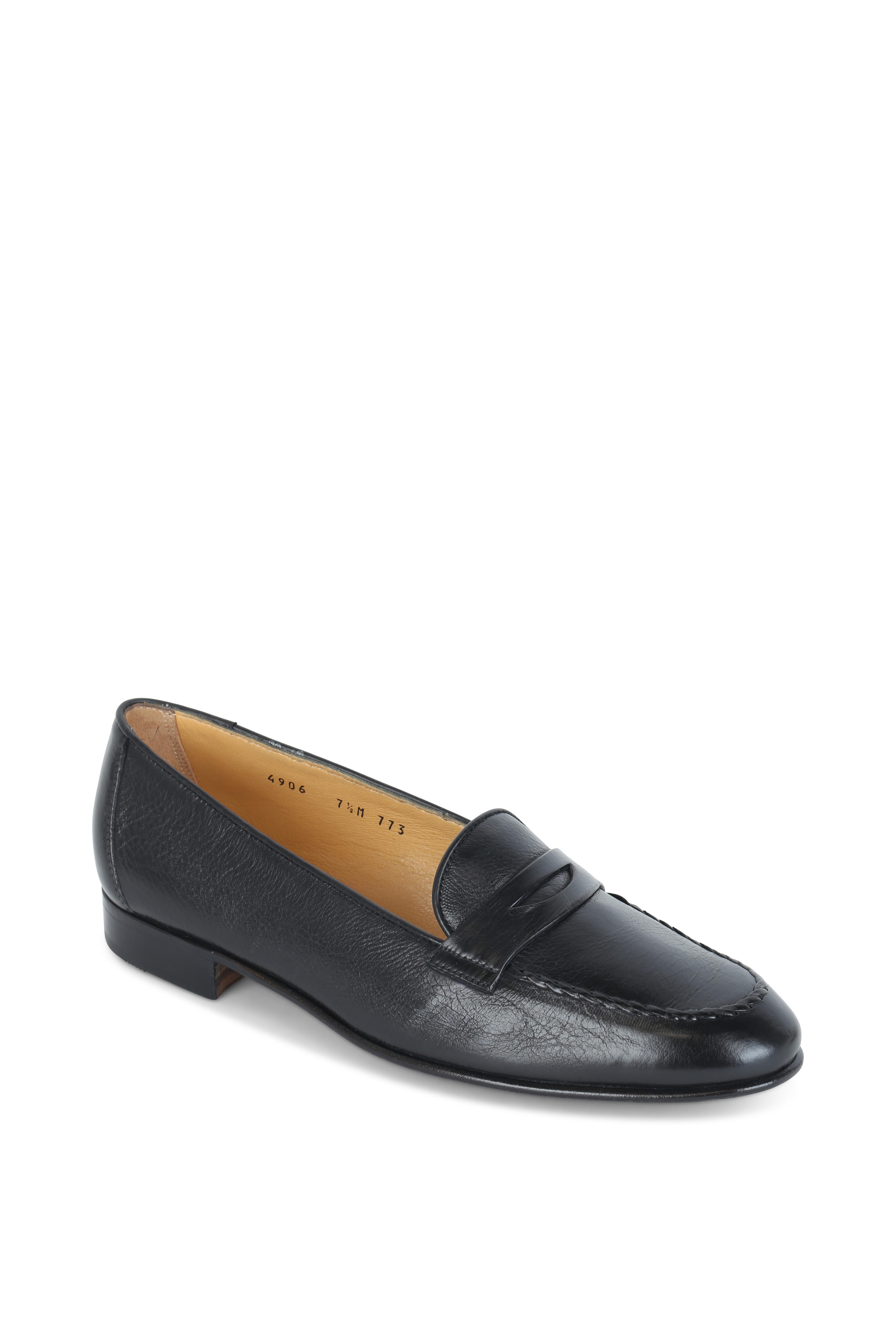 Gravati - Black Leather Penny Loafer | Mitchell Stores
