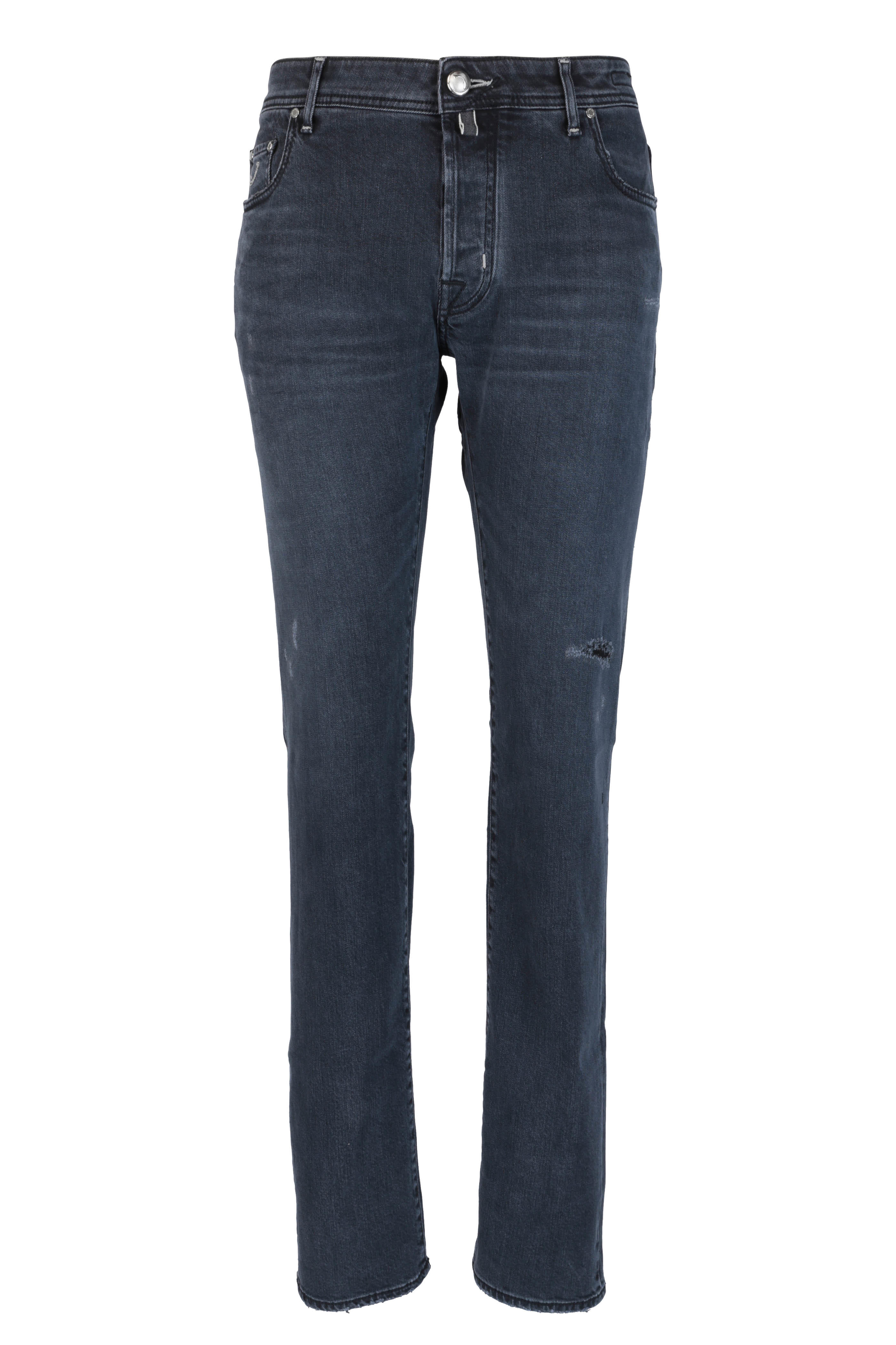 dark gray distressed jeans