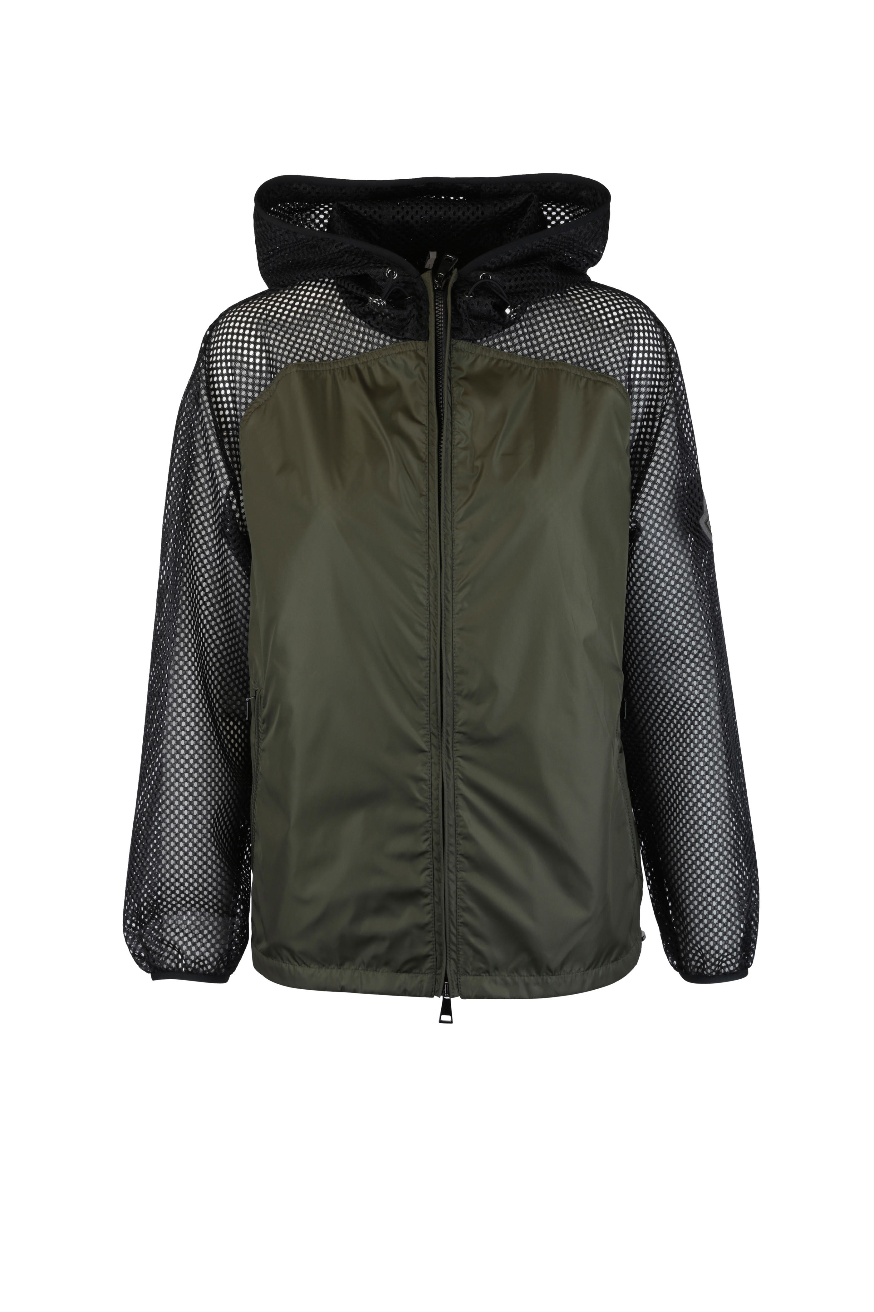 Moncler - Green & Black Nylon & Mesh Windbreaker Jacket