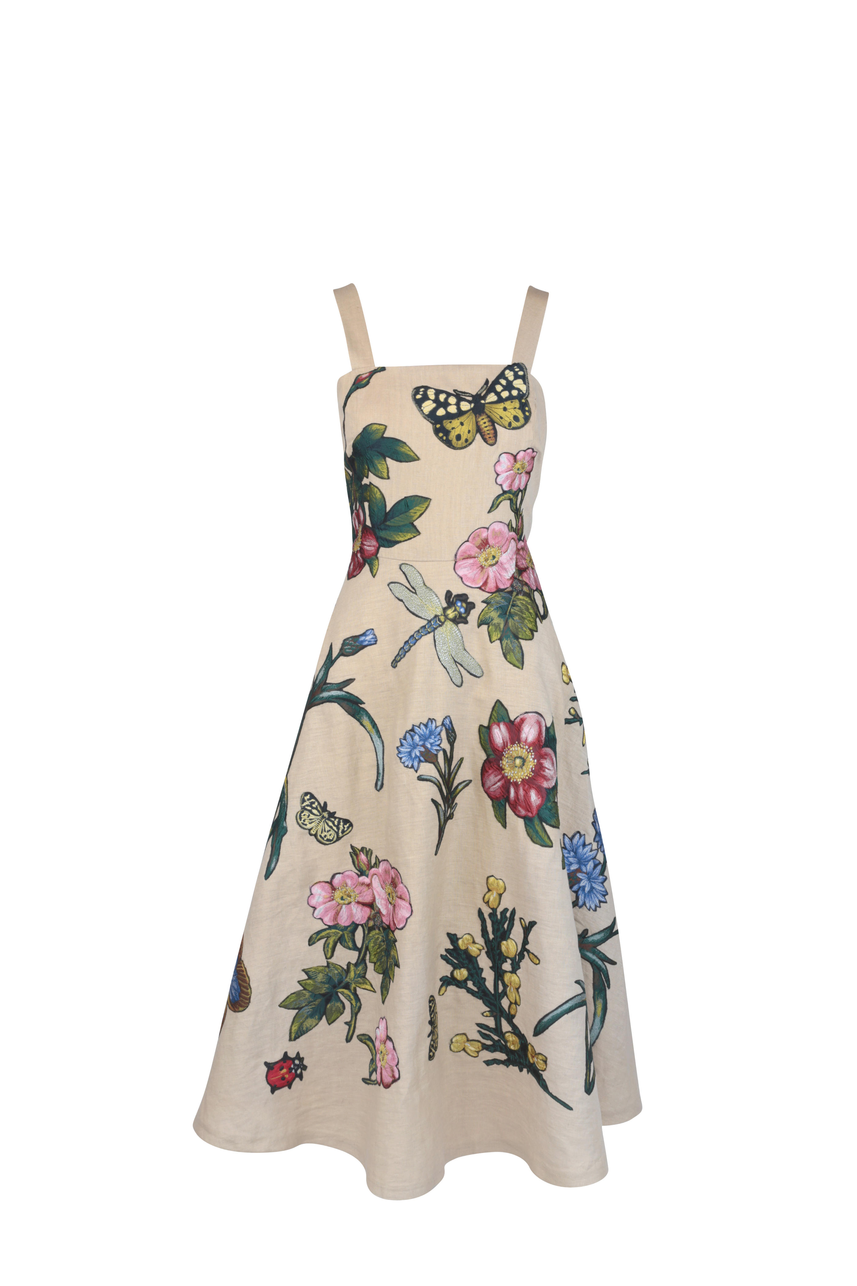 oscar de la renta flower dress