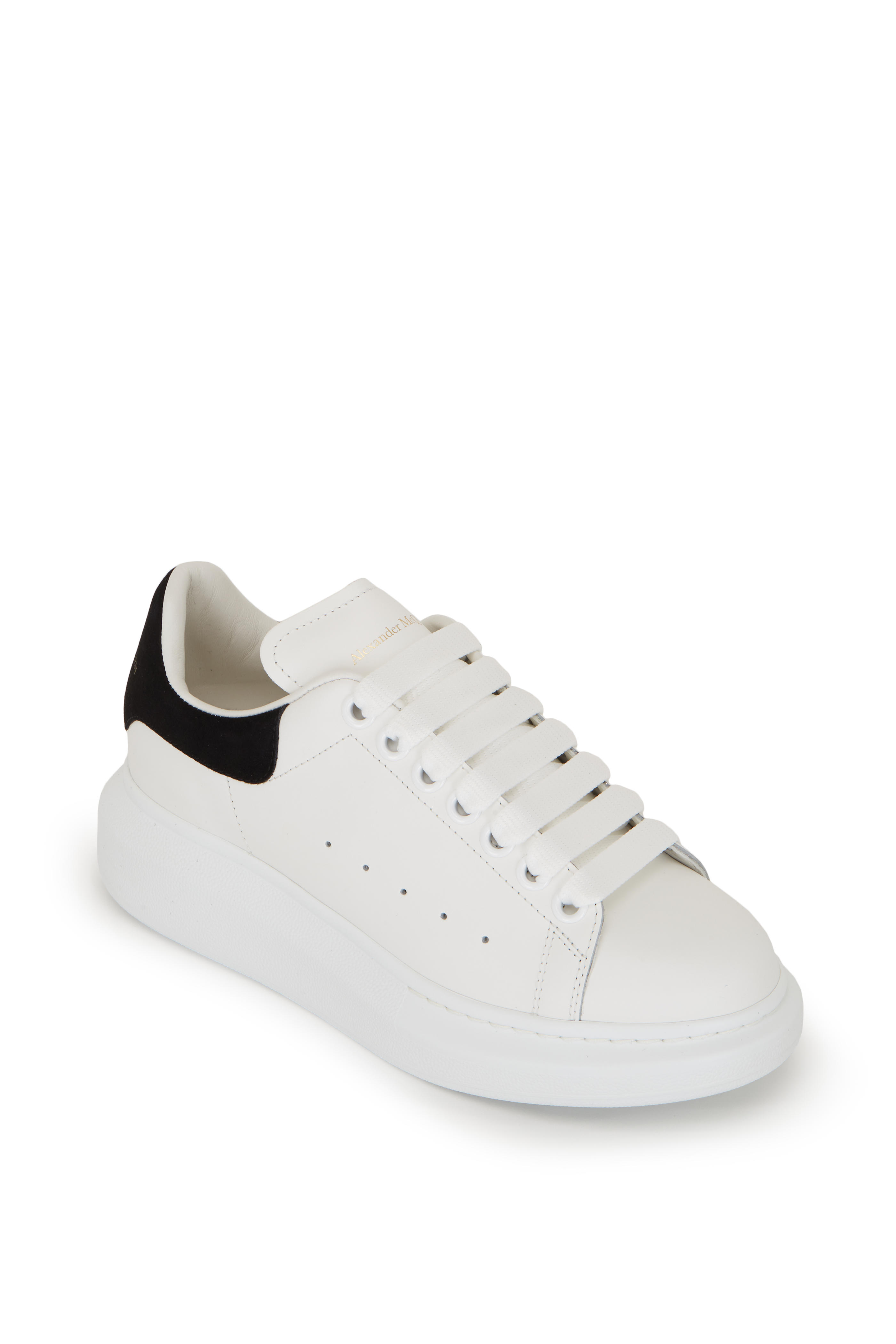 ulæselig Diktat span Alexander McQueen - White & Black Leather Exaggerated Sole Sneaker |  Mitchell Stores