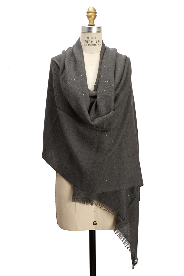 Army Cashmere & Silk Pailette Scarf
