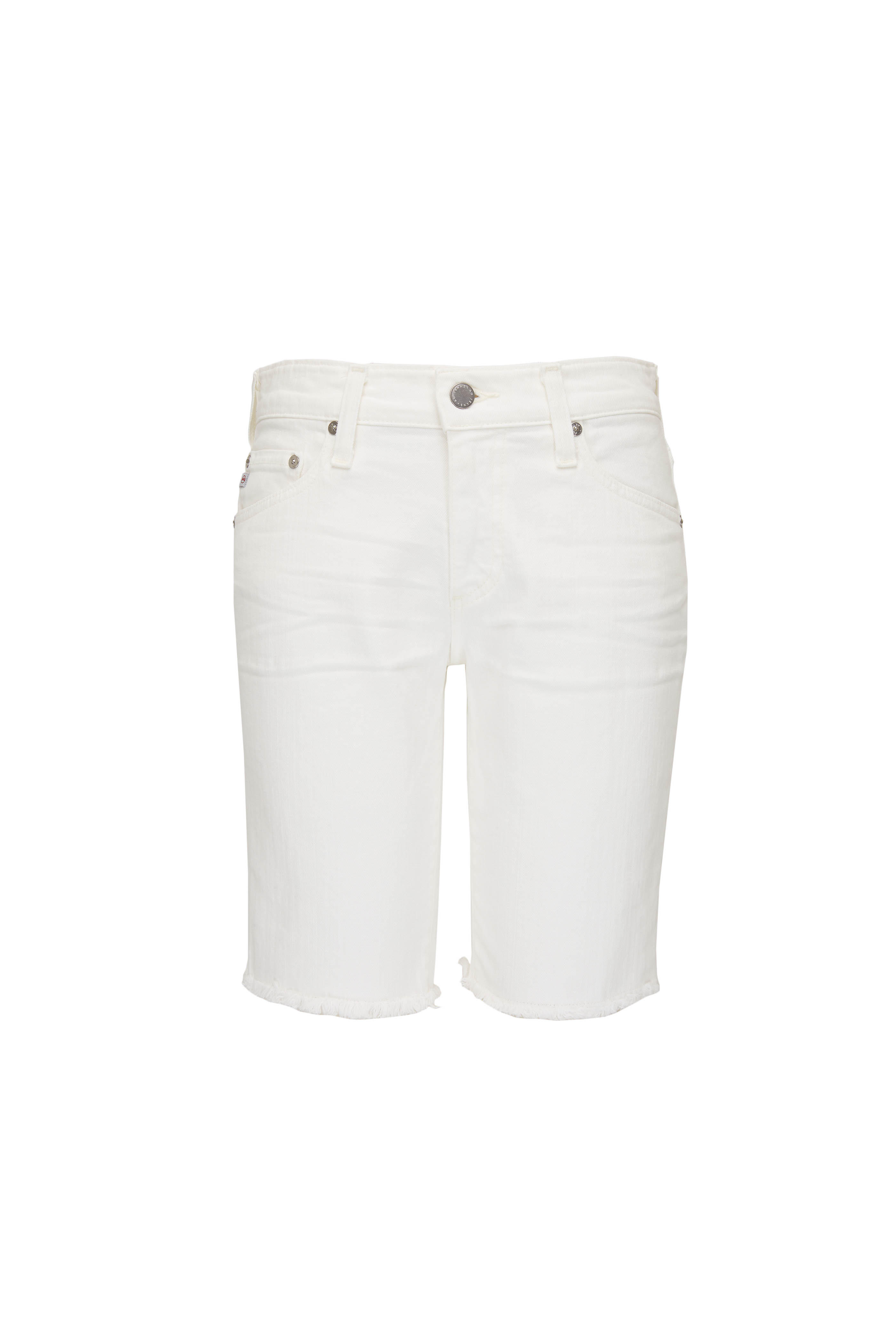 white skinny jean shorts