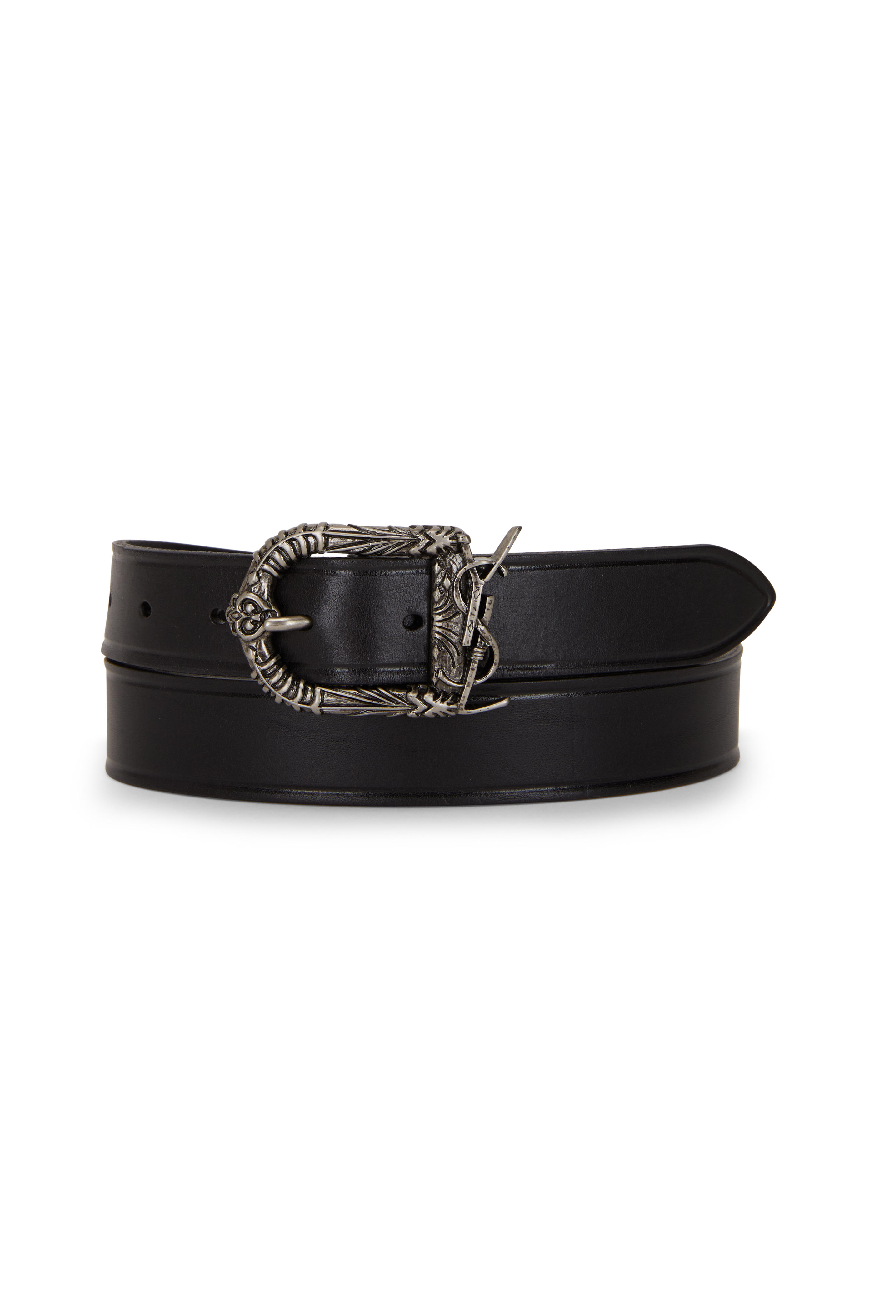 ysl patent leather belt