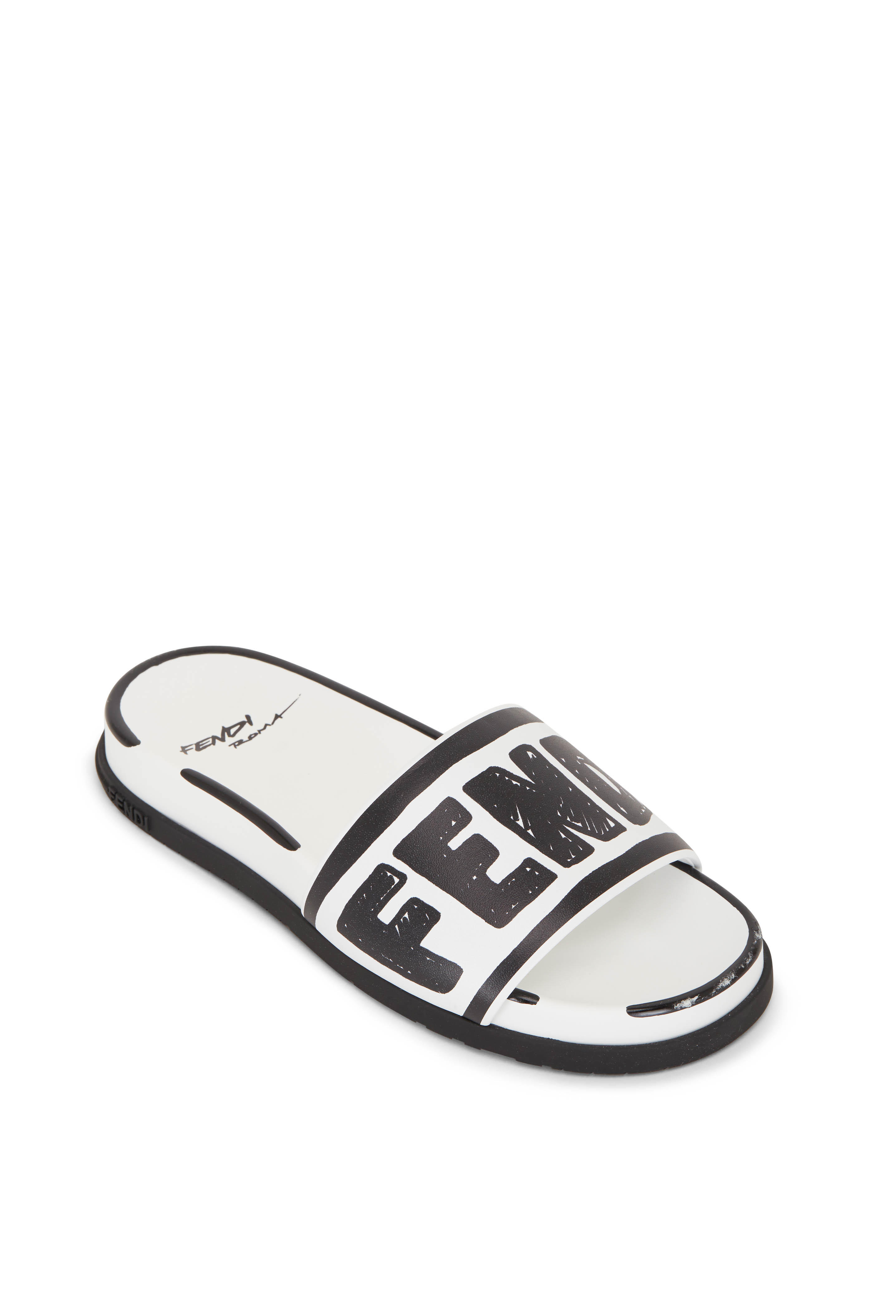 fendi slides white