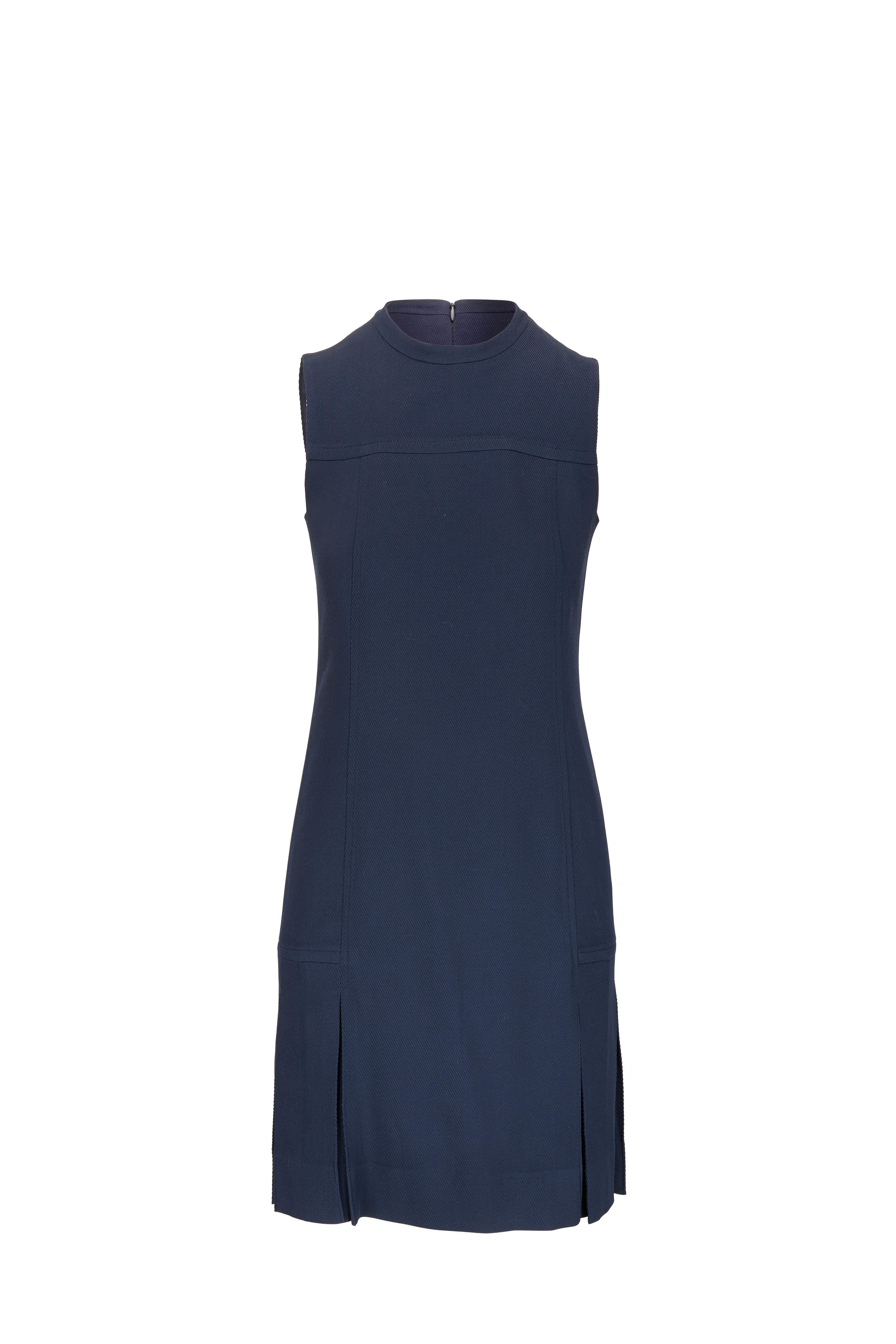 navy blue shift dress sleeveless