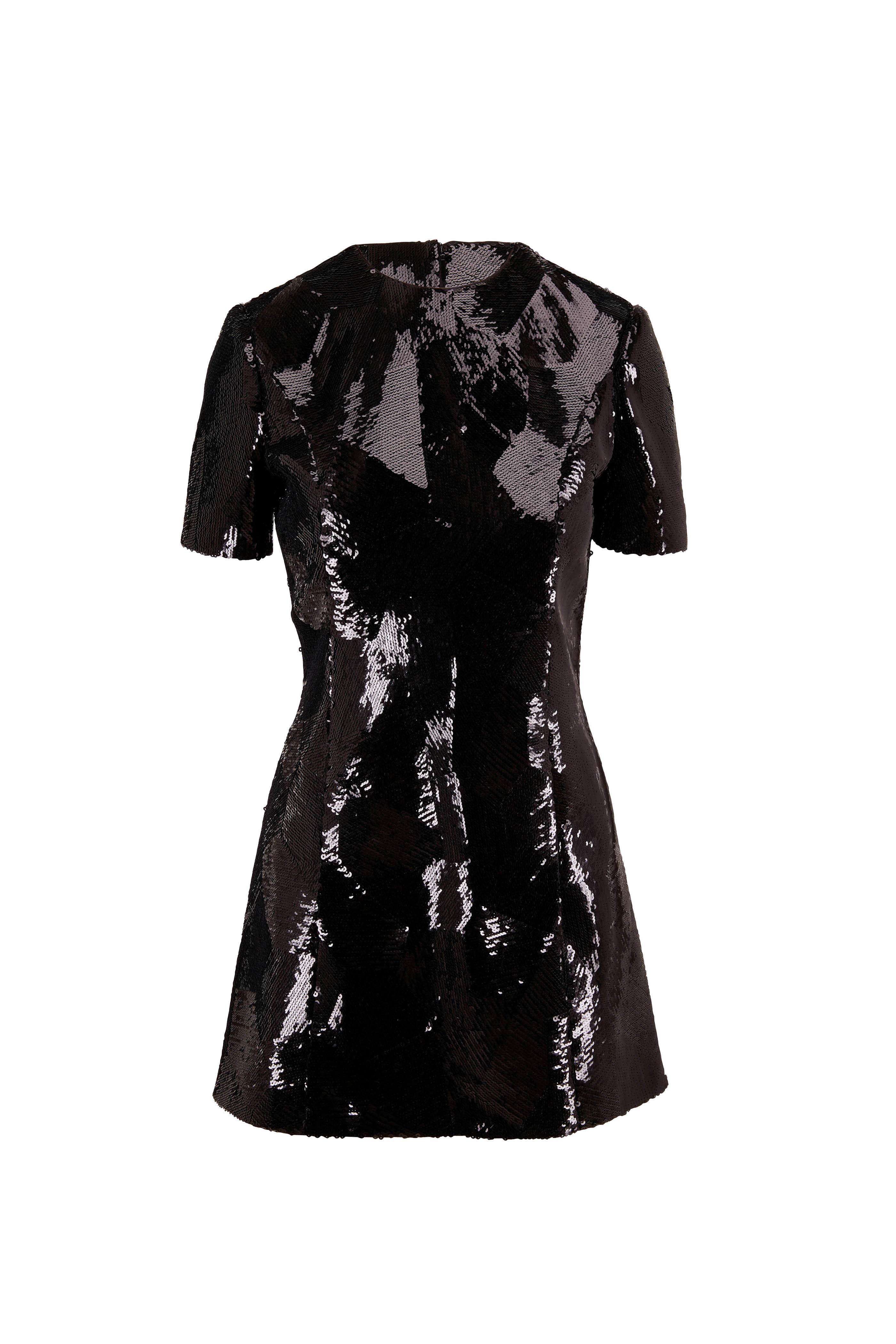 black paillette dress