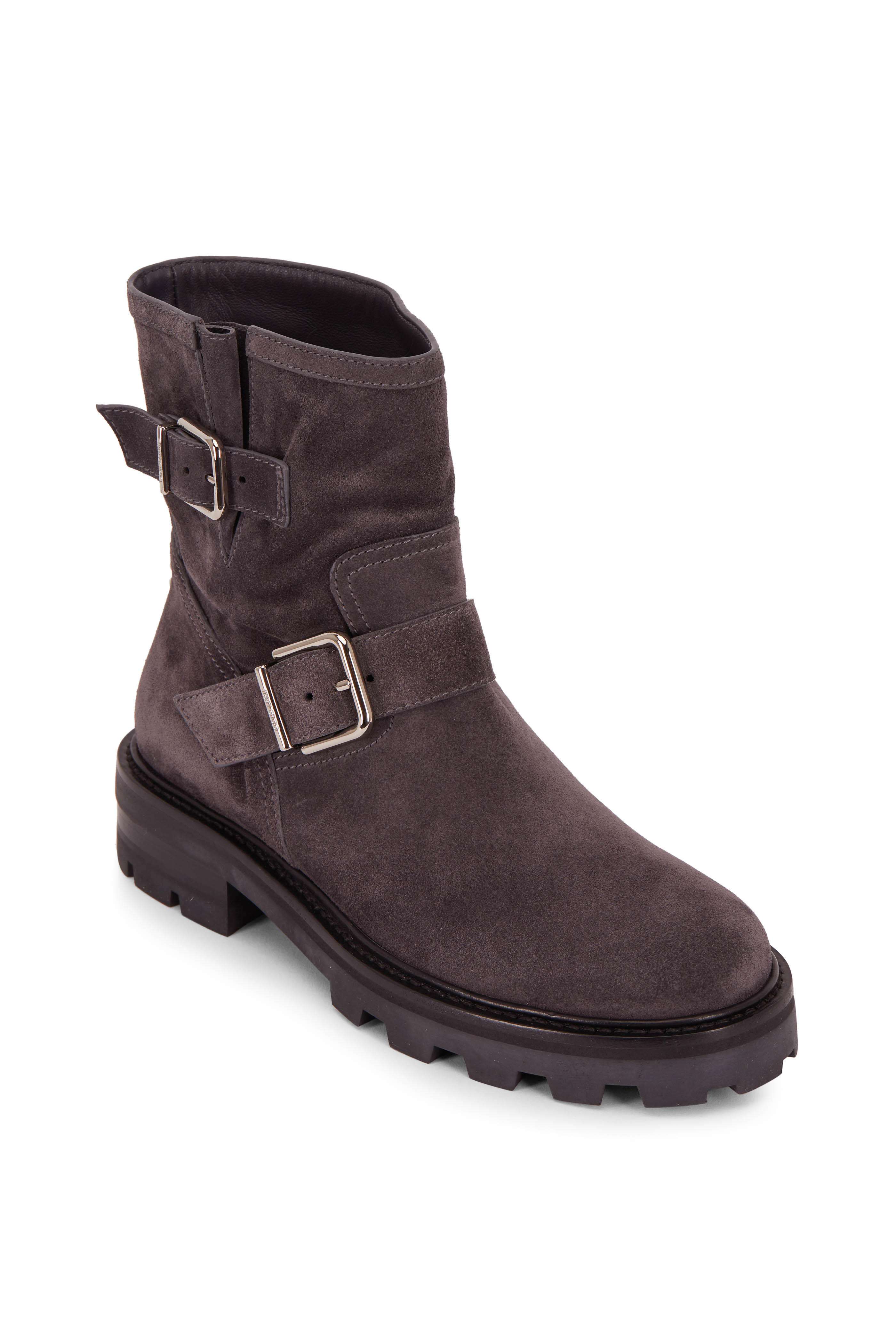jimmy choo grey suede boots