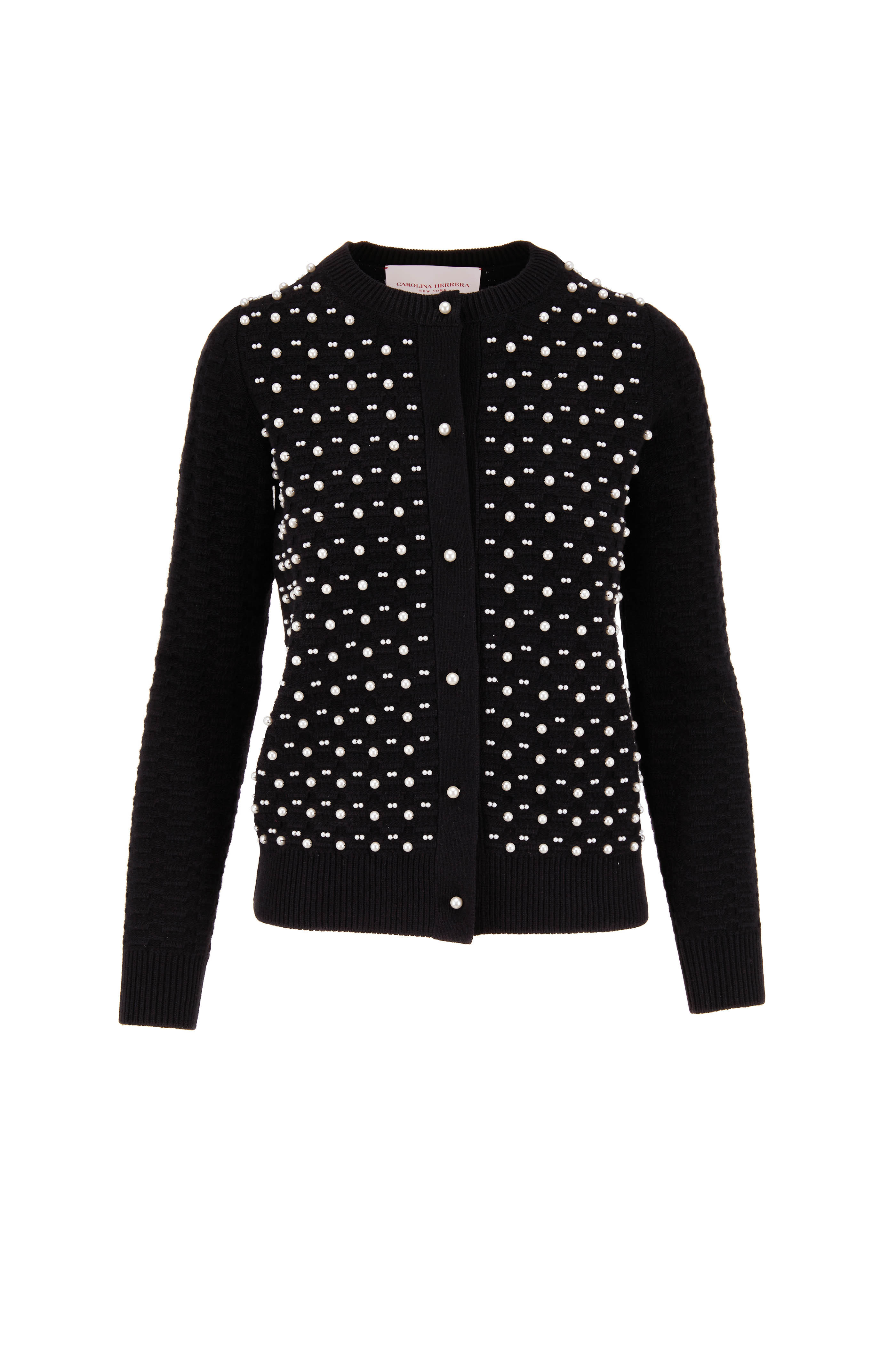 black embroidered cardigan
