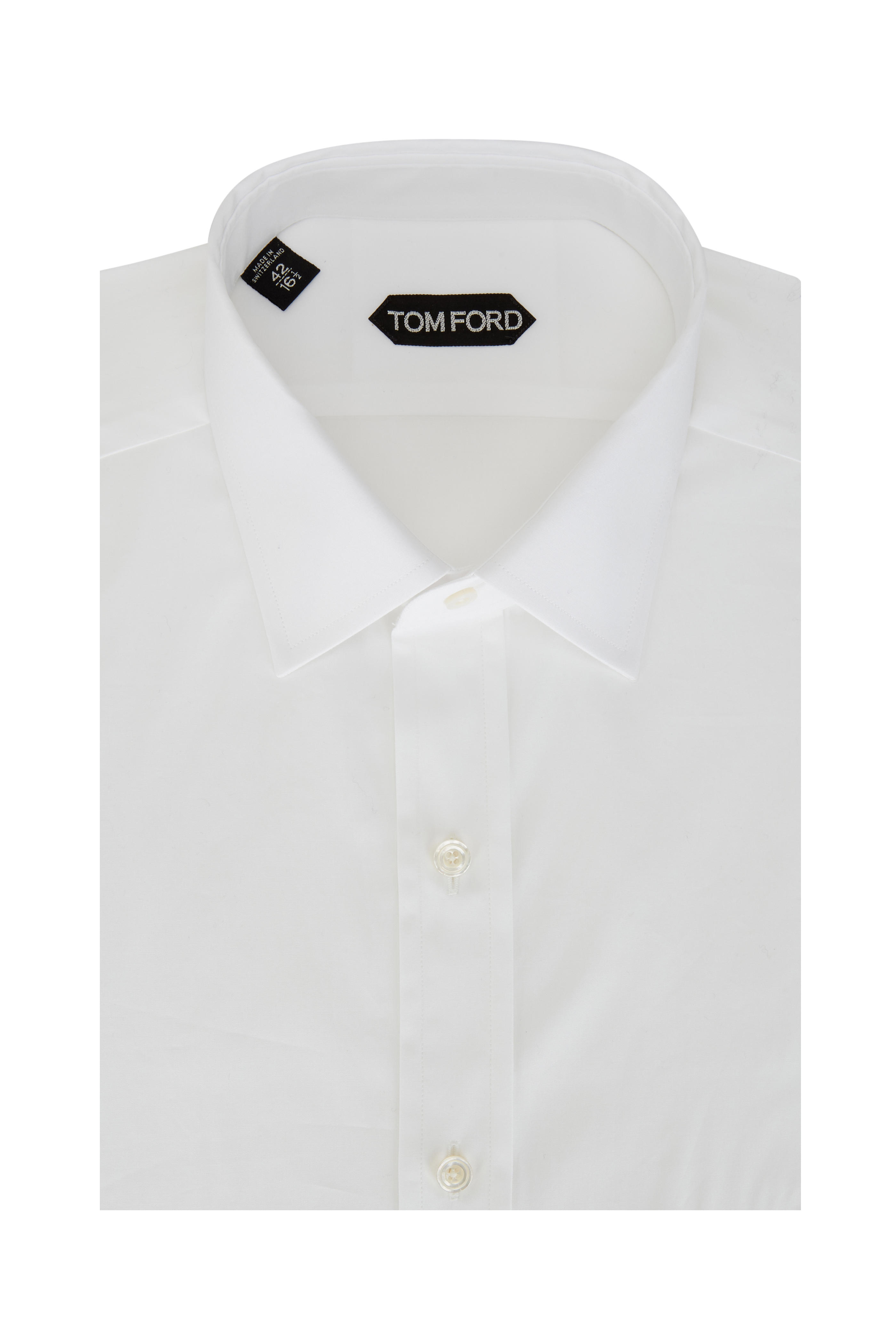 Tom Ford - Solid White Dress Shirt ...