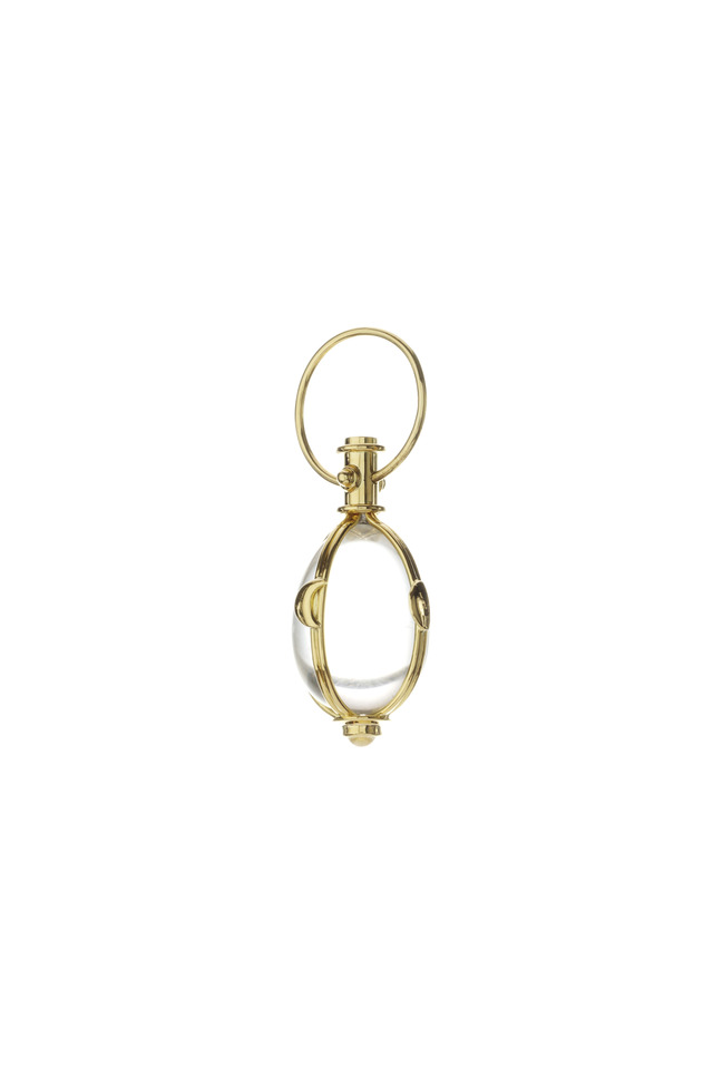Yellow Gold Lunar Egg Crystal Pendant