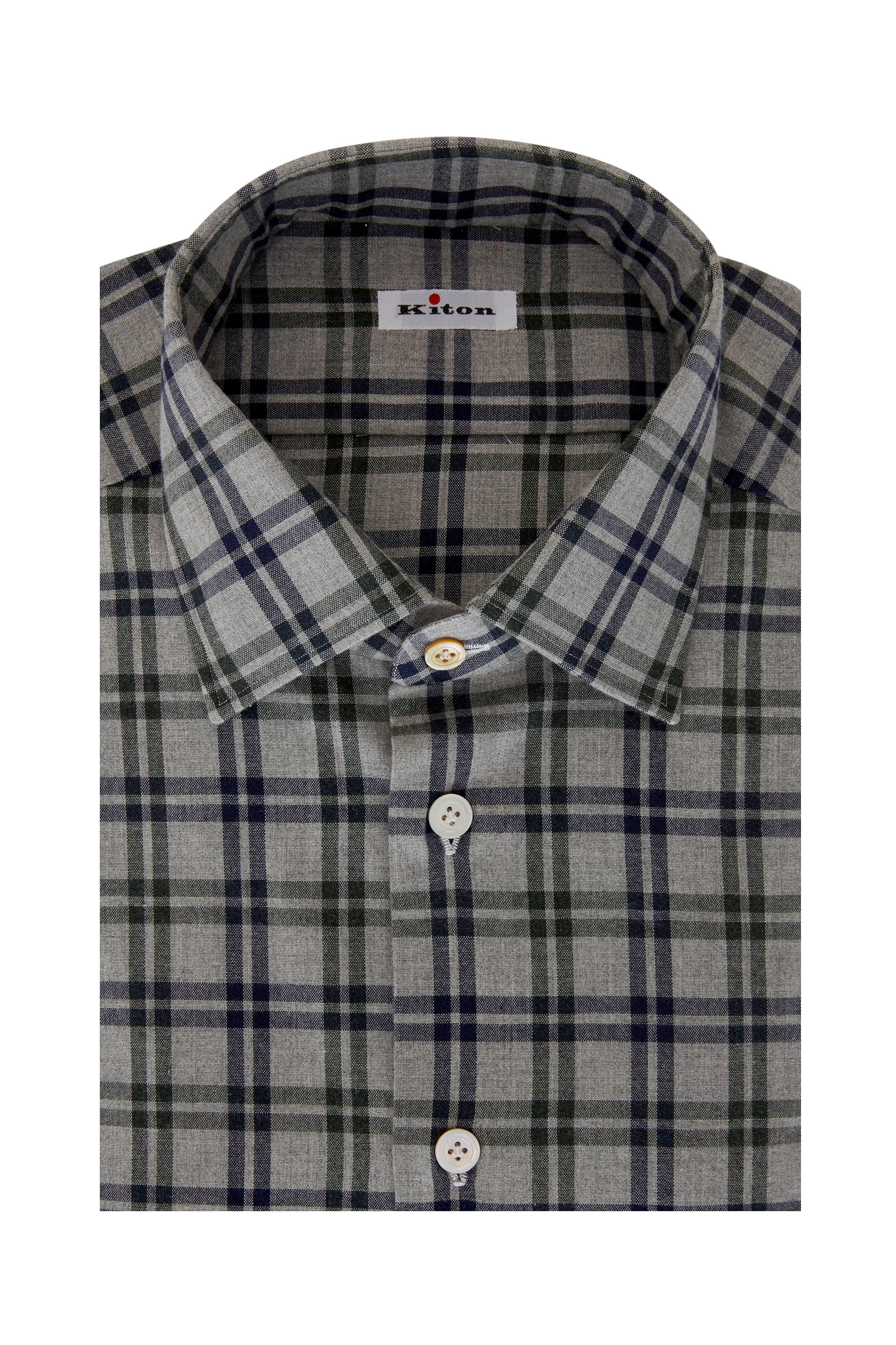 blue and white plaid dress shirt