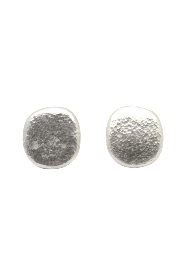 Sterling Silver Pebbled Stud Earrings
