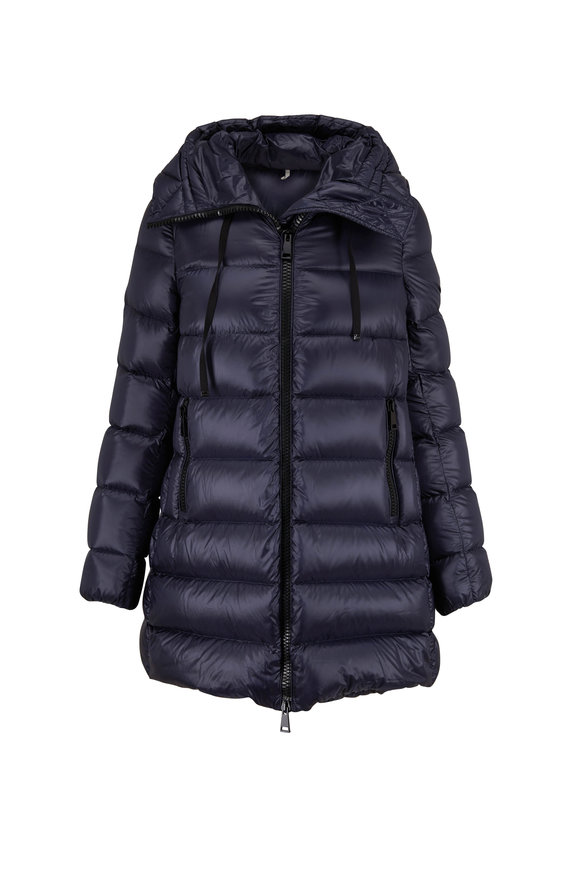 suyen hooded long puffer coat