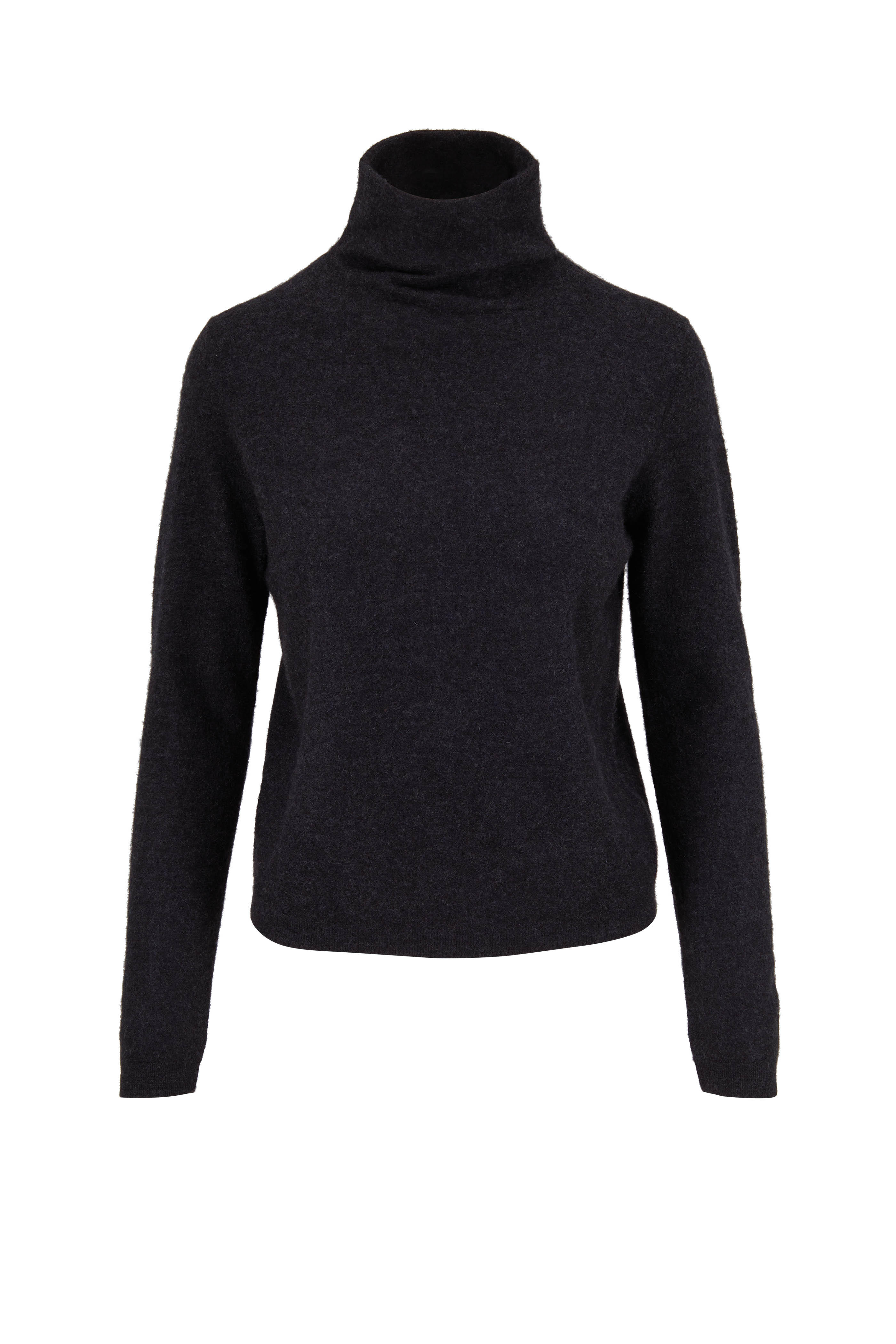 charcoal gray turtleneck sweater