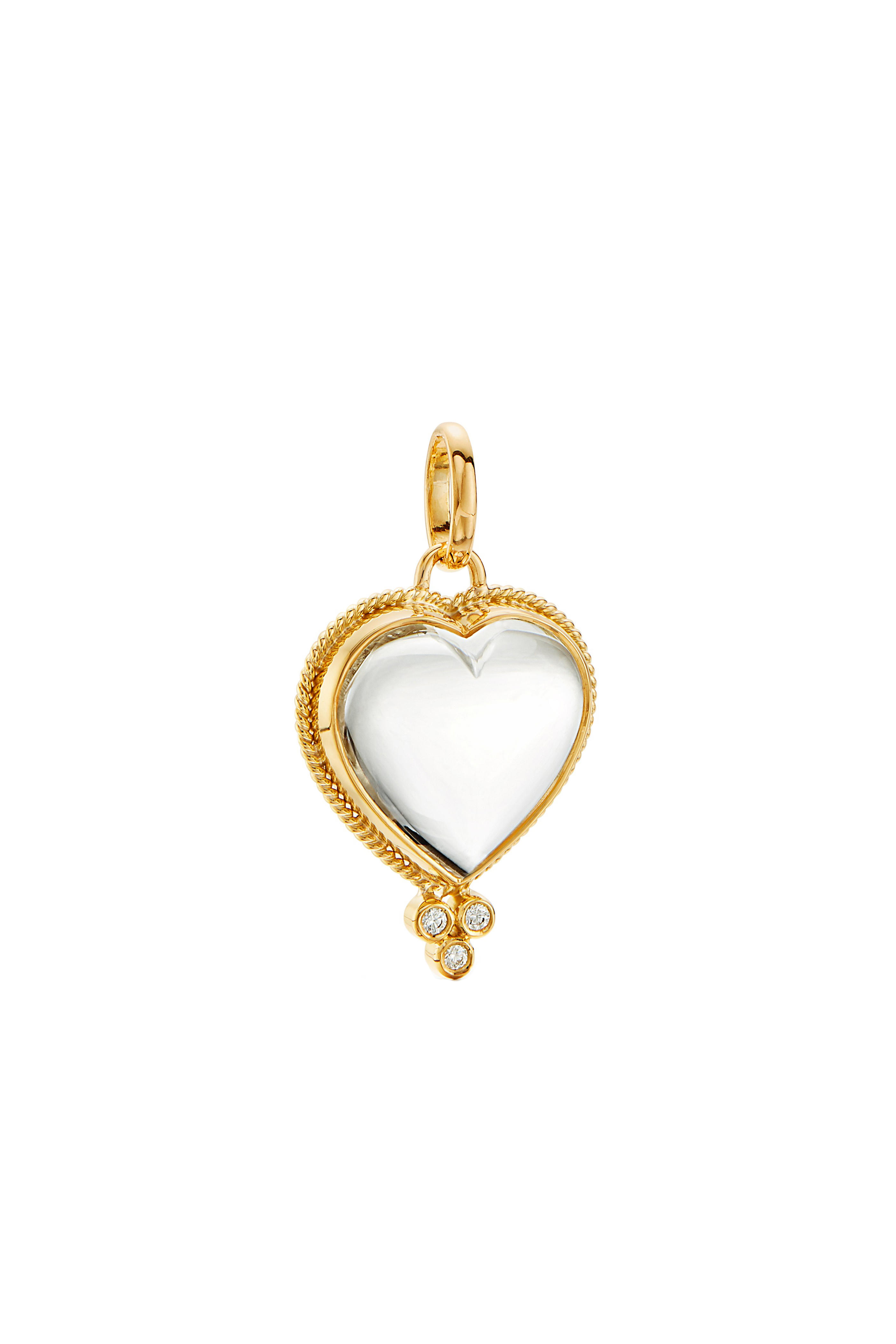 Temple St Clair 18k Yellow Gold Crystal Heart Pendant Mitchell Stores