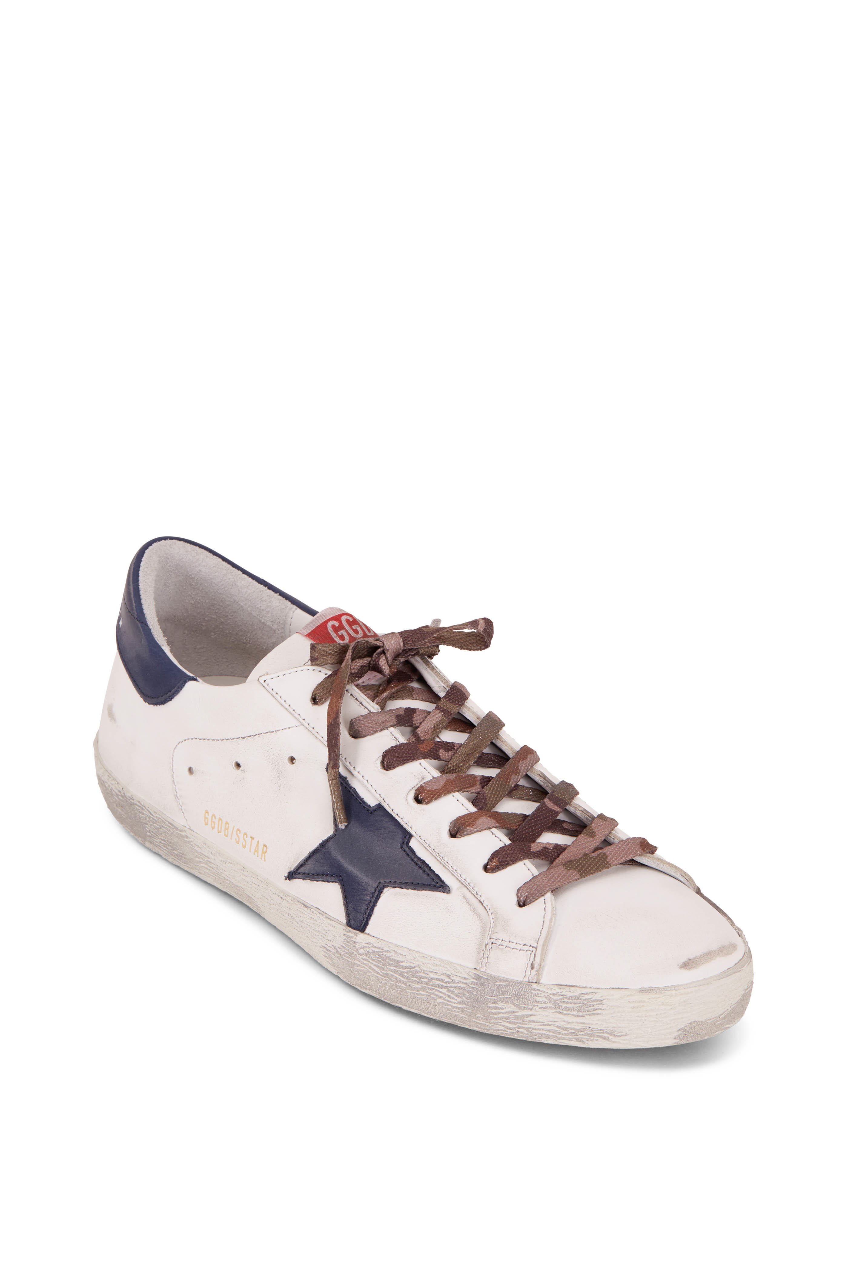 navy blue golden goose sneakers