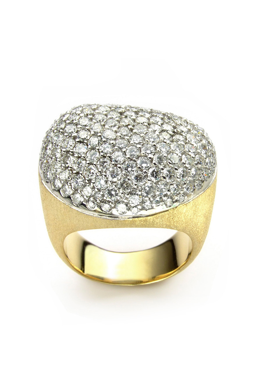 Diamond Golden Stone Ring