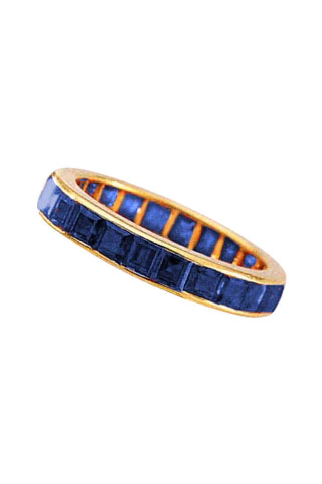 18K Yellow Gold Sapphire Ring