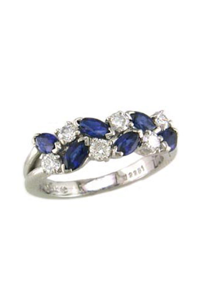 Blue Sapphire & Diamond Ring
