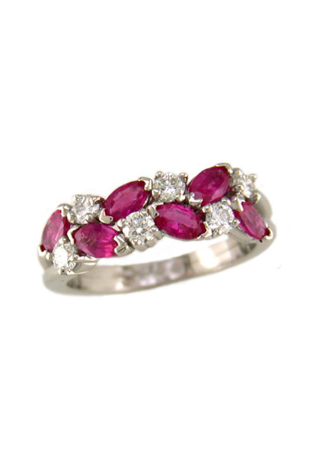 Pink Sapphire Diamond Ring