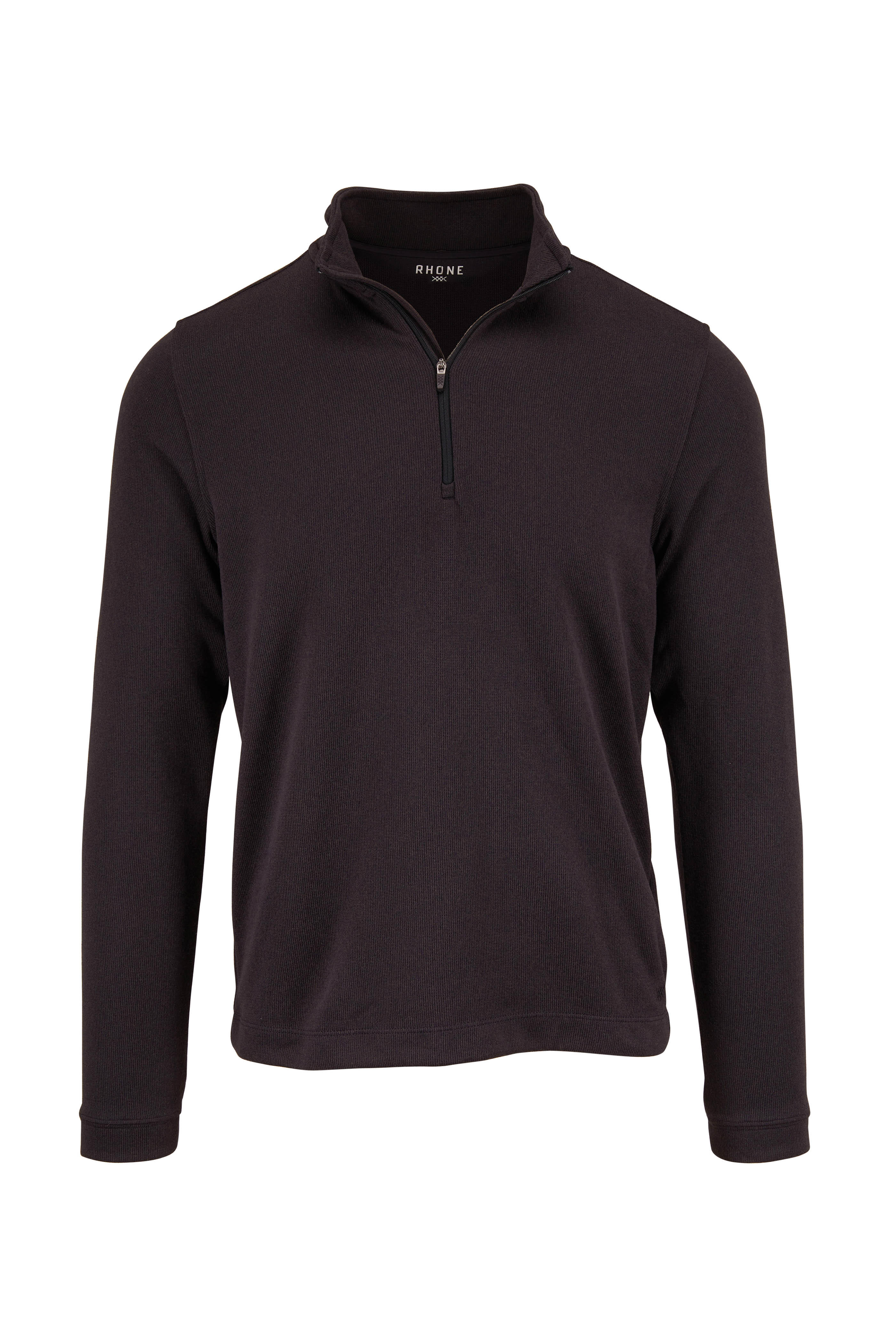 black quarter zip pullover