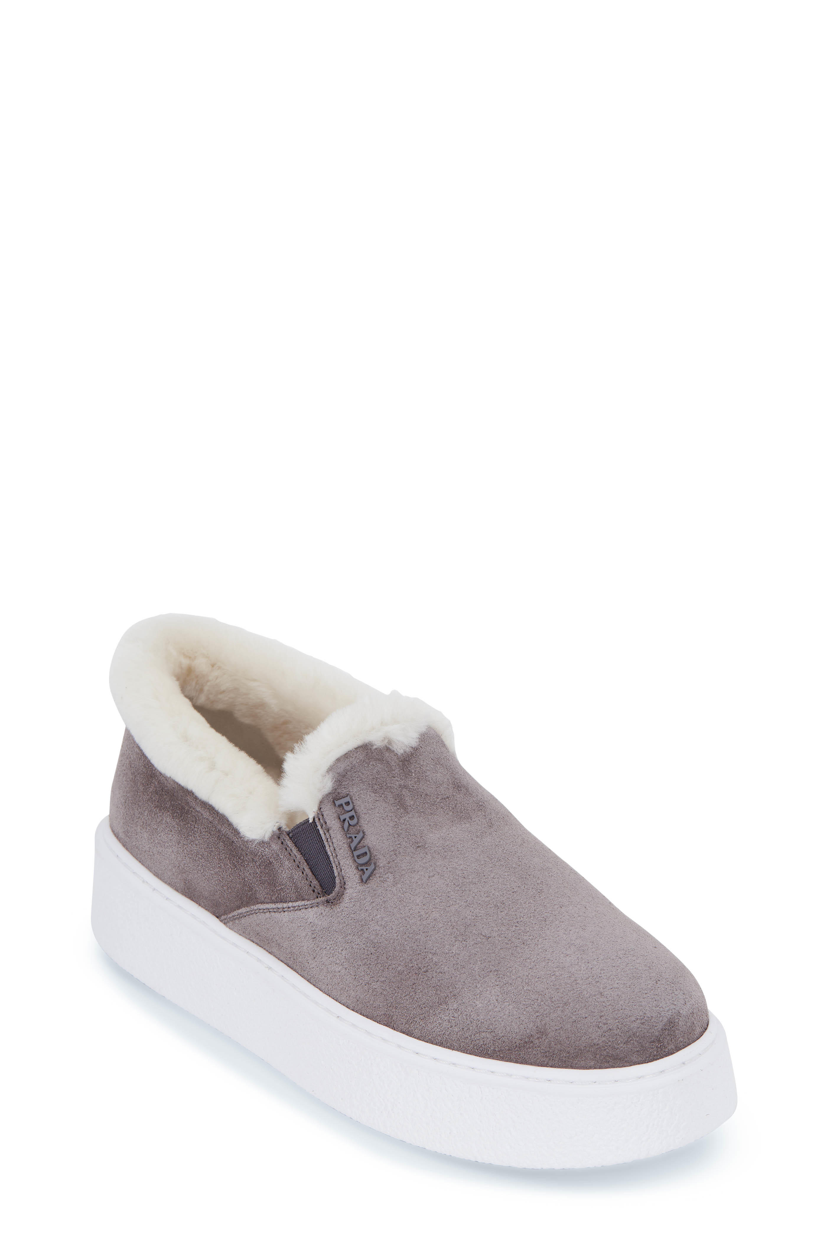 shearling slip on sneakers