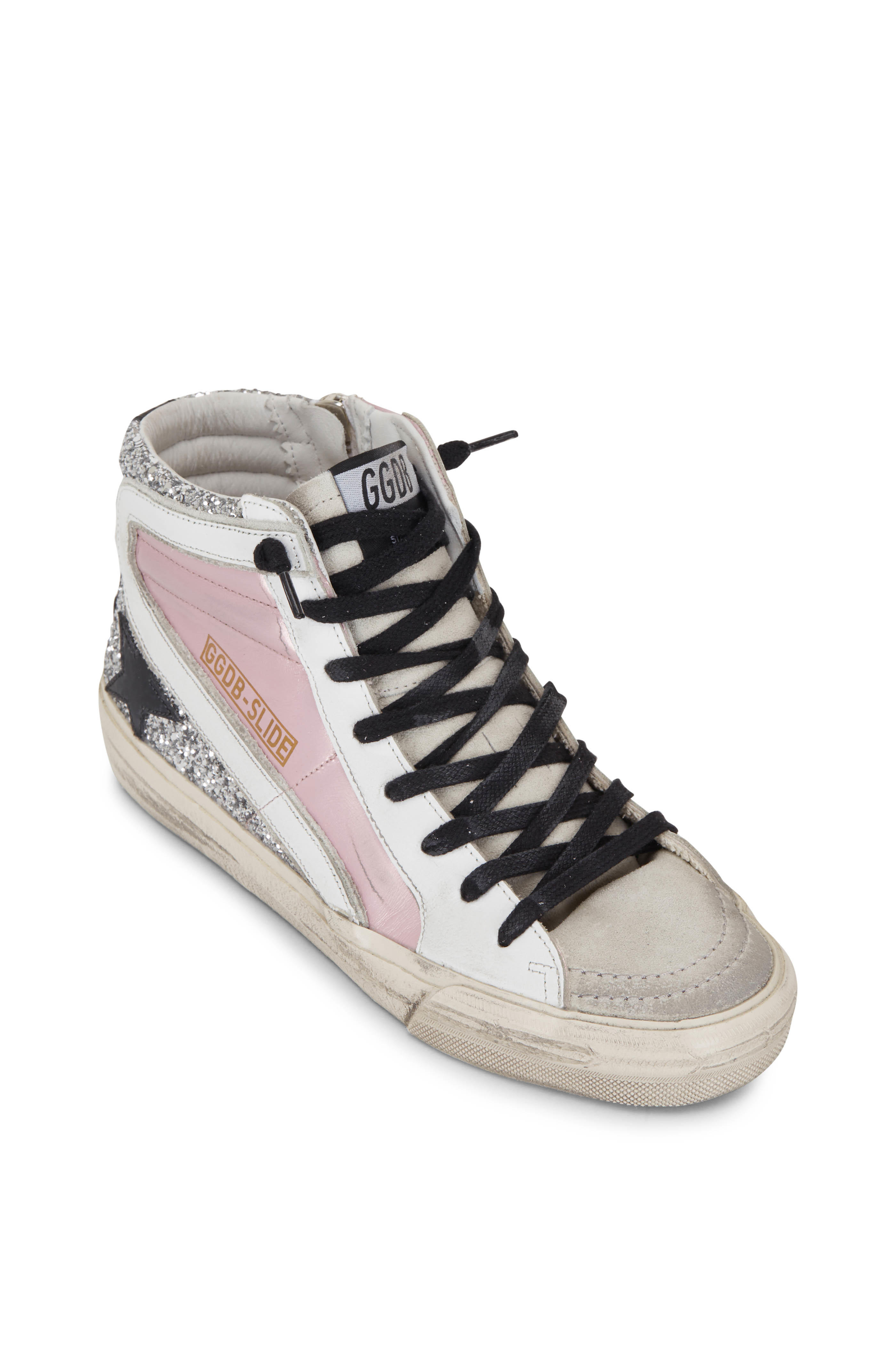 pink glitter golden goose