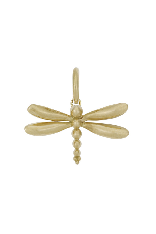 Gold Dragonfly Charm Necklace