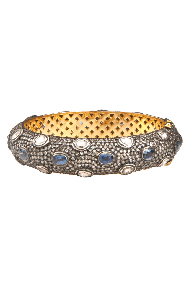 Blue Sapphire Pave Diamond Bracelet