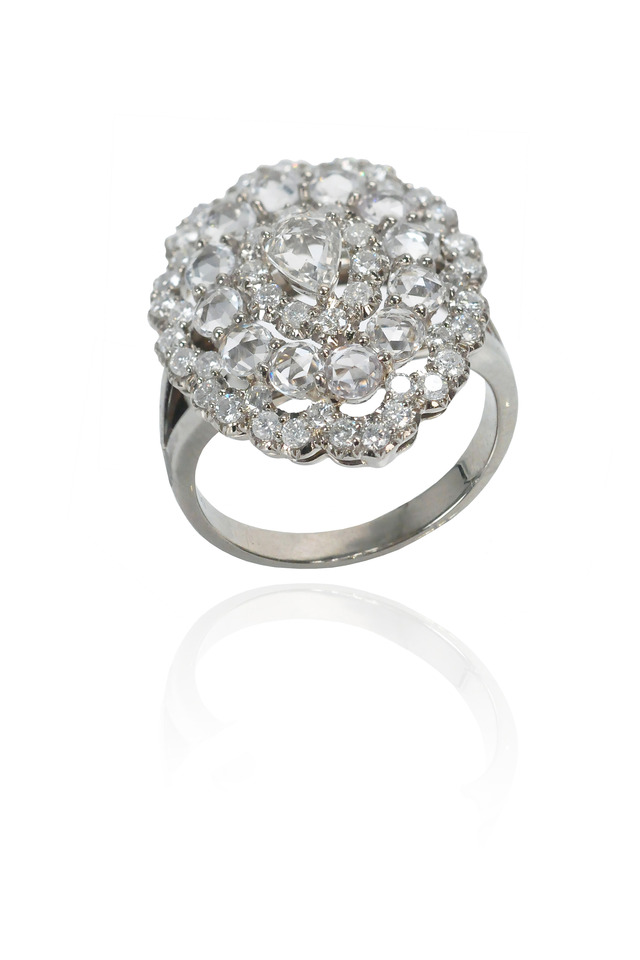 Platinum Flower Ring