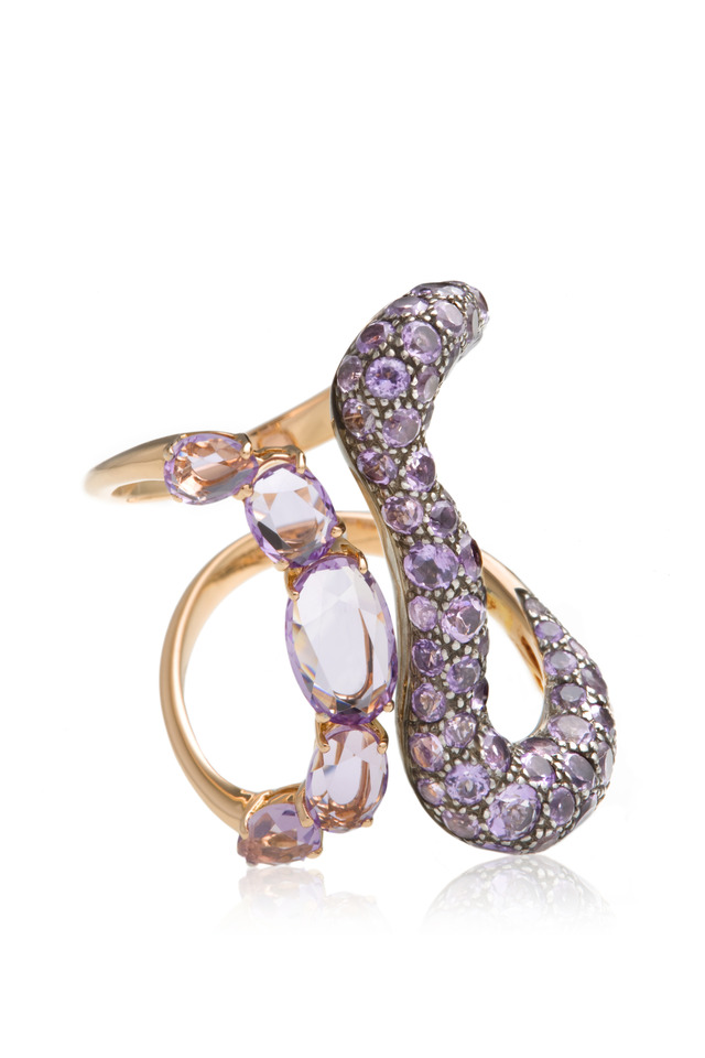 Rose Gold Amethyst Ring