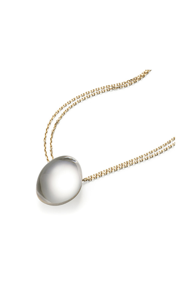 Rock Crystal Textured Gold Pendant