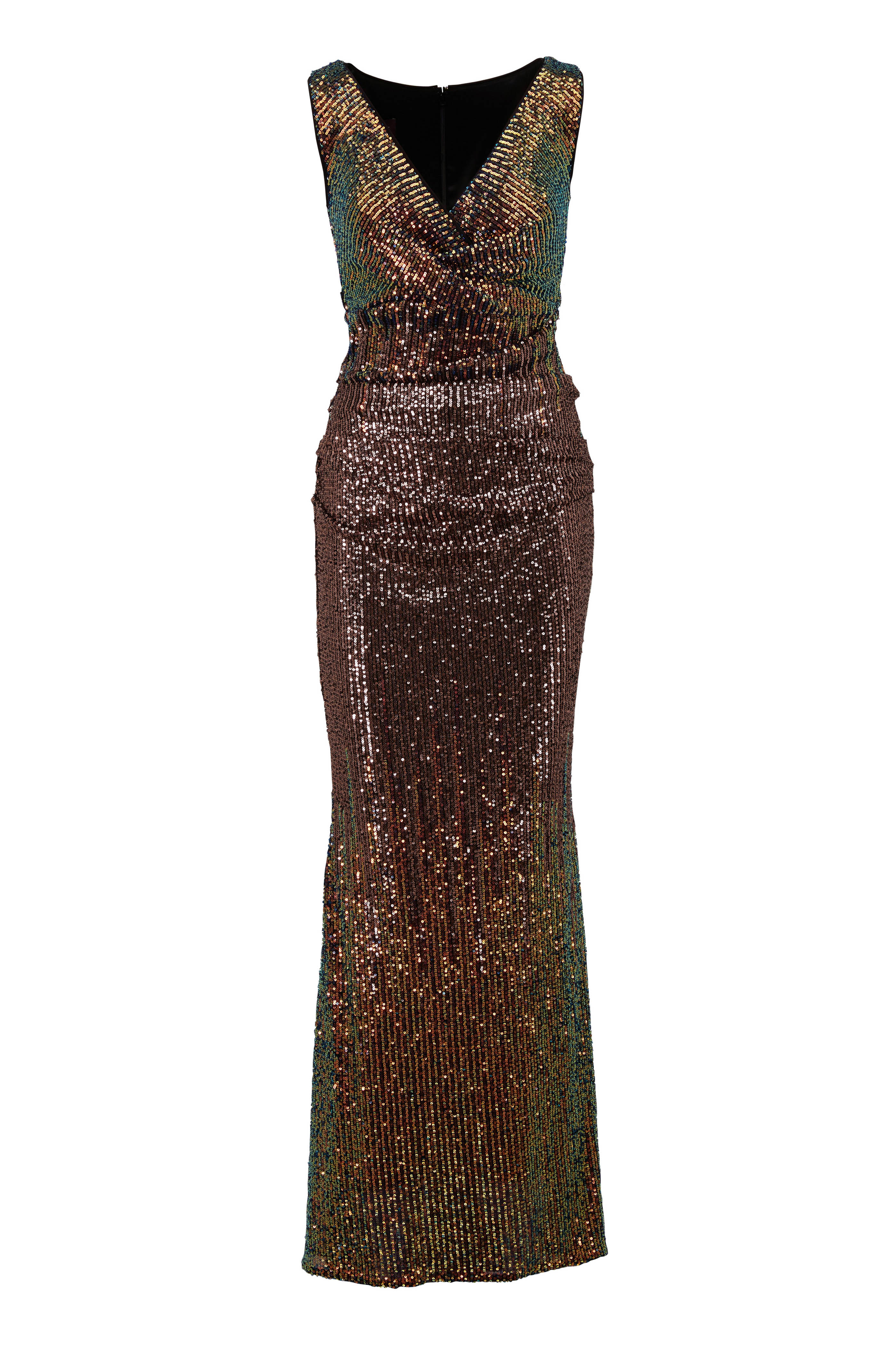 multicolor sequin gown